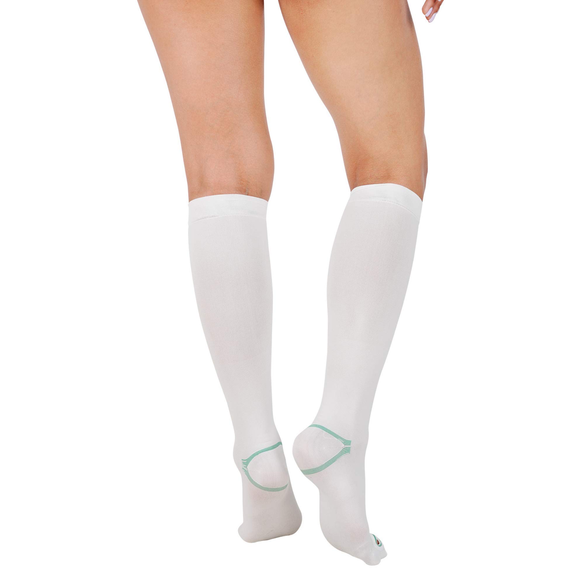 Invera Anti-Embolism Compression Stockings - Knee High Unisex TED Hose Socks 15-20 mmHg Moderate Support for Circulation & Swelling Relief - Perfect for Travel, Pregnancy & Post-Surgery Recovery