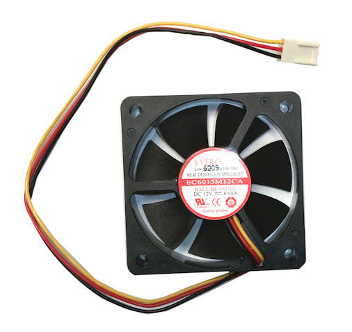 Evercool 60x60x15mm Medium Speed 12V DC Cooling Fan with 3-Pin Connector - Quiet PC Case Fan for Computer, Gaming Rig & Electronics Cooling