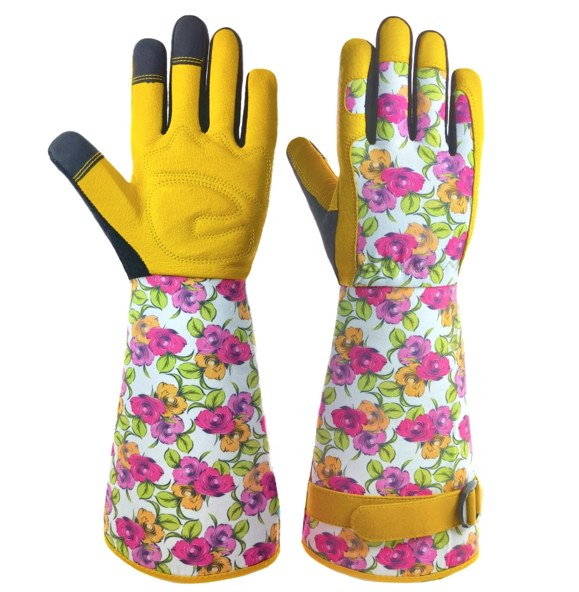 Durable Gardening Gloves with Touchscreen - Long Cuff Work Gloves for Rose Pruning & Outdoor Tasks - Perfect Gifts for Women & Men - Ideal for Gardening, Landscaping, and Yard Work