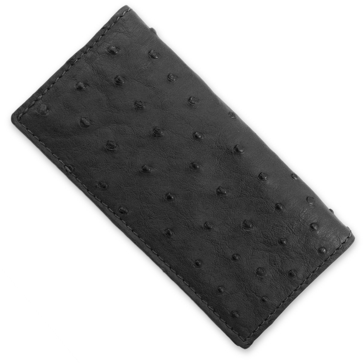 Authentic Ostrich Leather Rodeo Checkbook Wallet - Western Style Bifold Wallet for Cowboy, Rancher & Outdoor Enthusiasts