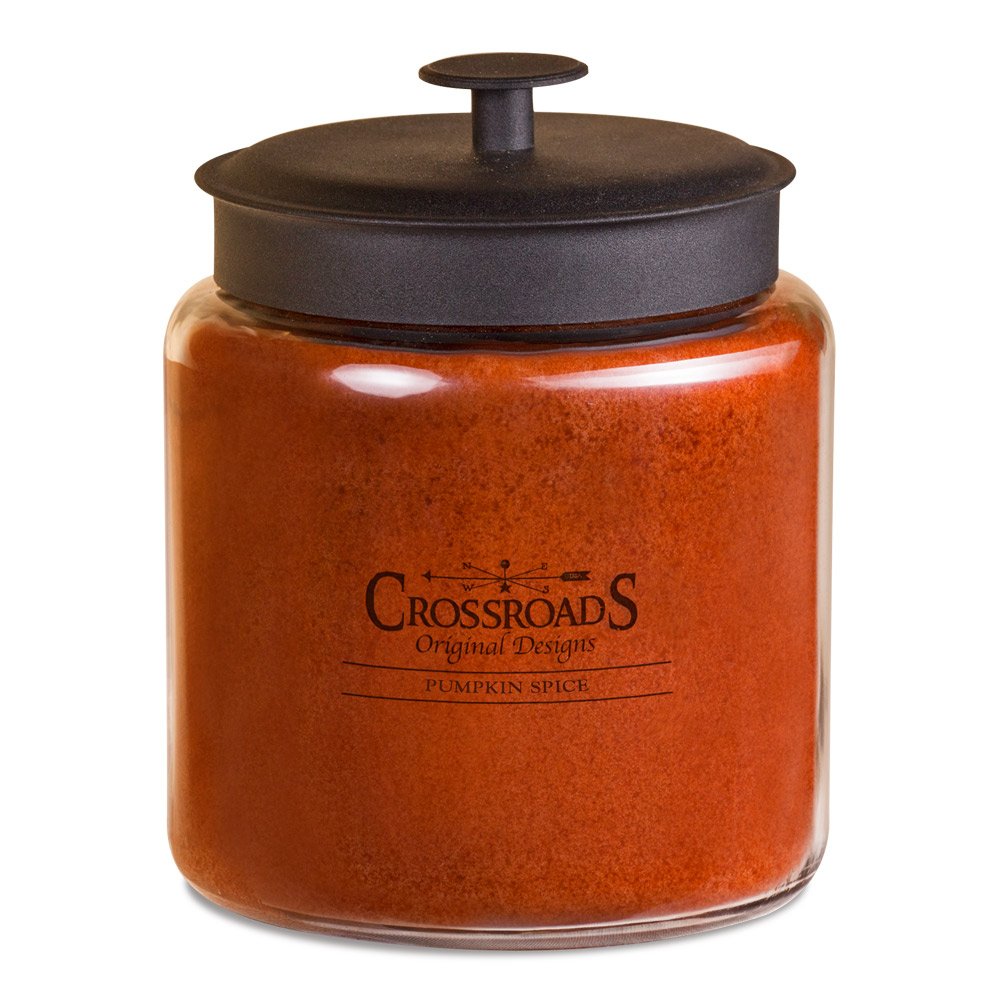 Crossroads Pumpkin Spice Scented 4-Wick Large Candle - 96oz (3lb) Fall Home Decor, Thanksgiving & Christmas Aromatherapy Gift for Cozy Evenings