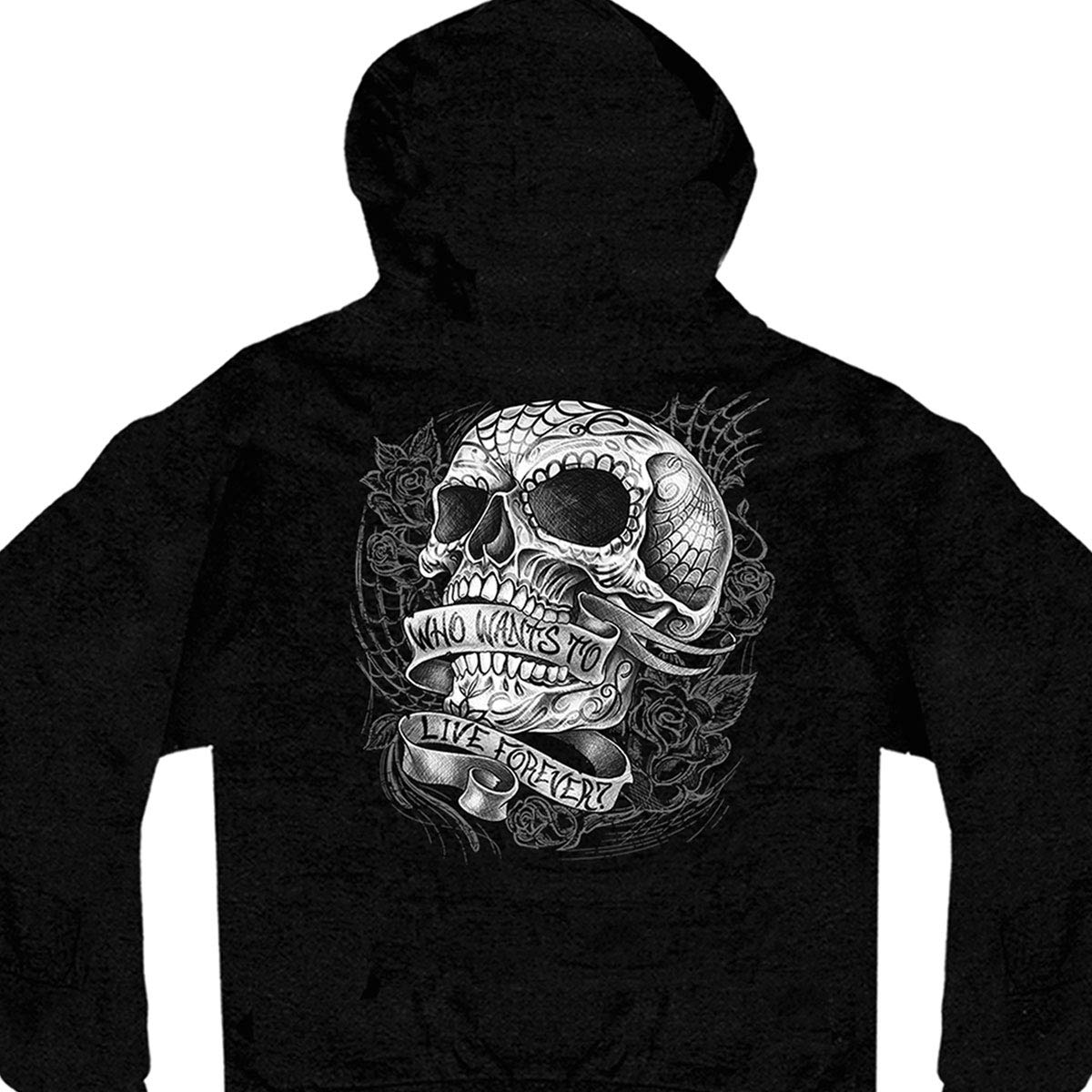 Hot Leathers Men's Sweet Demise Zip Up Hooded Sweatshirt | Stylish Pullover Jacket for Casual Wear & Outdoor Activities