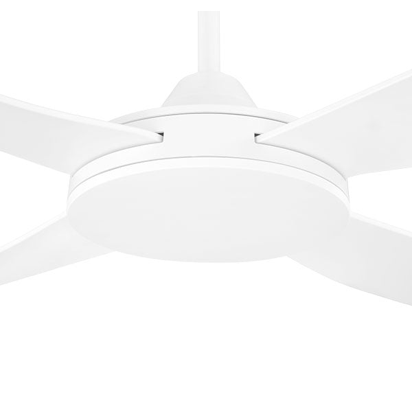 Eglo Bondi 48 Inch White Ceiling Fan with Light - 122cm Modern Flush Mount Fan for Bedroom, Living Room & Office - Energy Efficient Quiet DC Motor