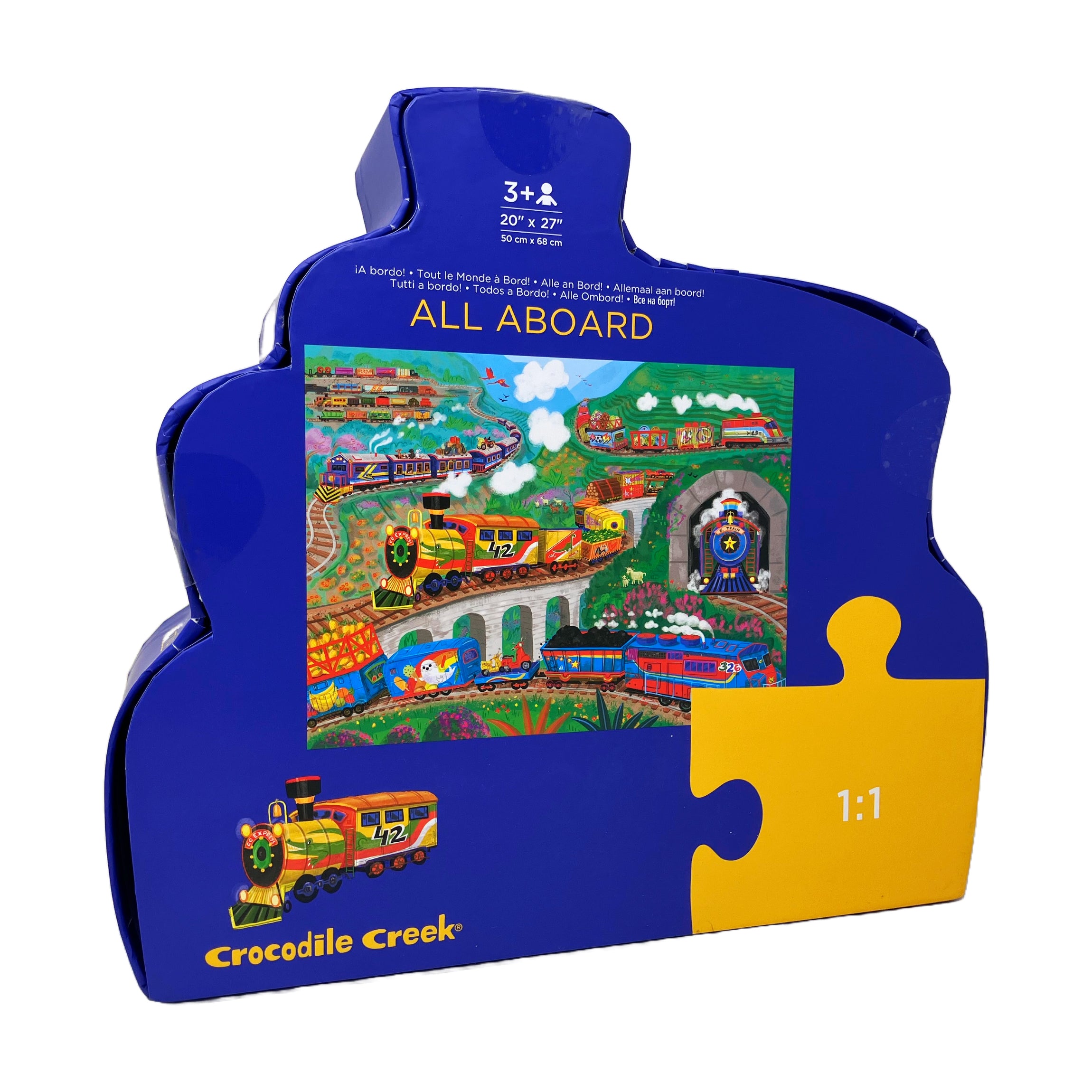 All Aboard! 36-Piece Vibrant Train Floor Puzzle for Kids - Fun Educational Toy for Toddlers & Preschoolers | Perfect for Playrooms, Classrooms & Birthday Gifts