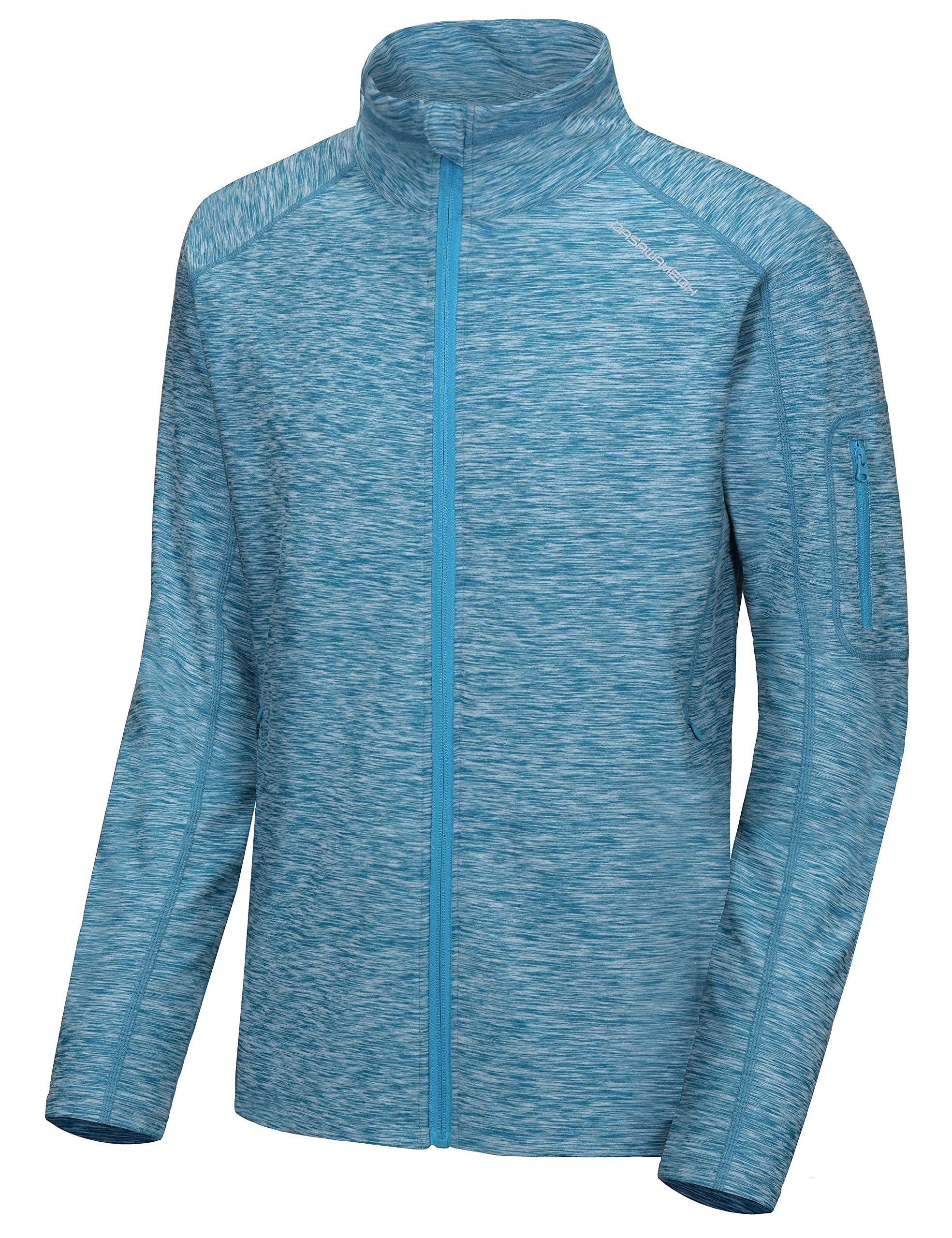 Dasawamedh Men's Running Jacket - Lightweight Full Zip Track Jacket for Workout, Training & Outdoor Sports - Breathable Athletic Fitness Jacket for Jogging, Gym & Active Lifestyle