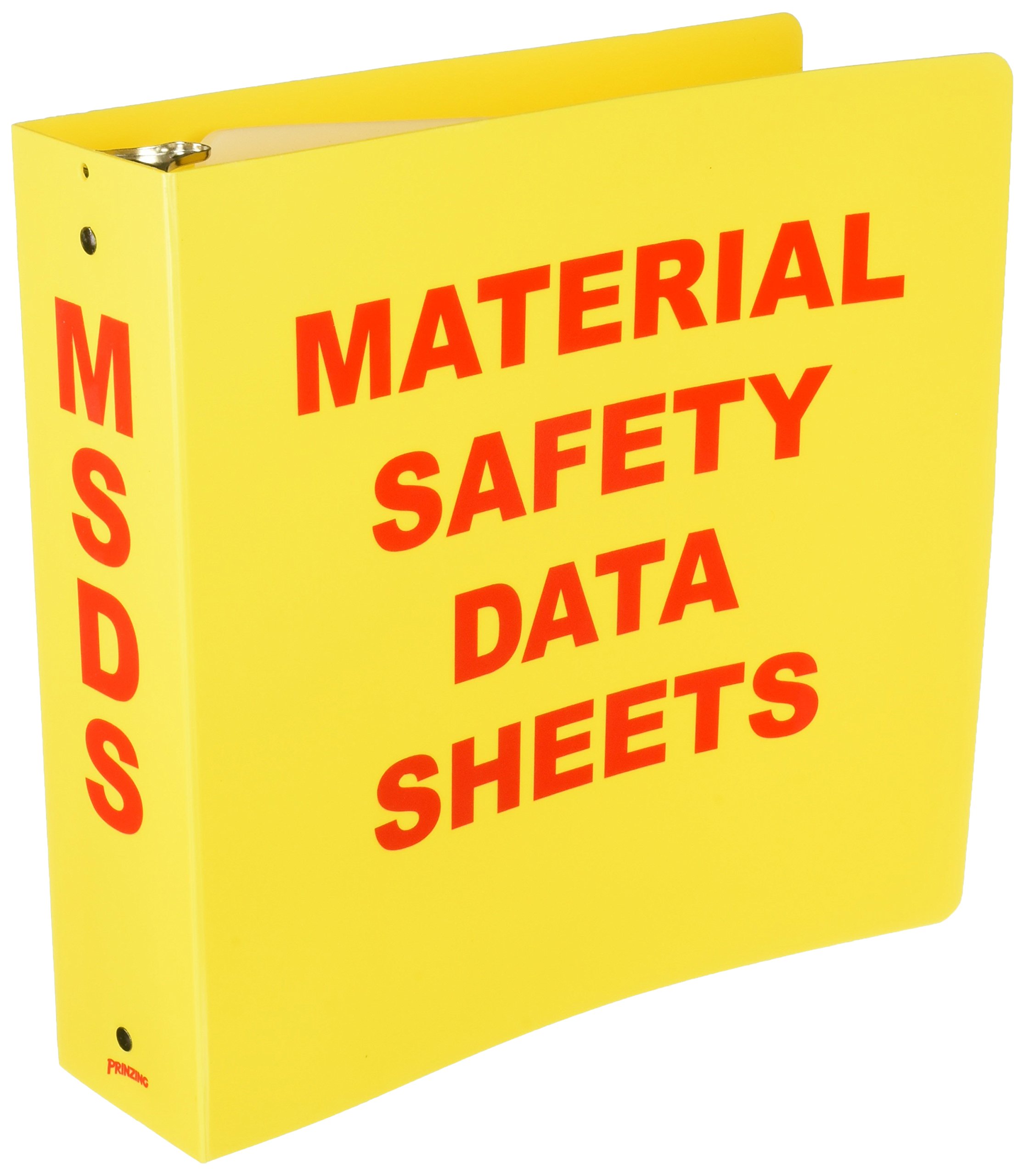 Brady BR824A 3-Ring Binder for Material Safety Data Sheets (MSDS) - Durable, Letter Size, Ideal for OSHA Compliance & Workplace Safety Documentation