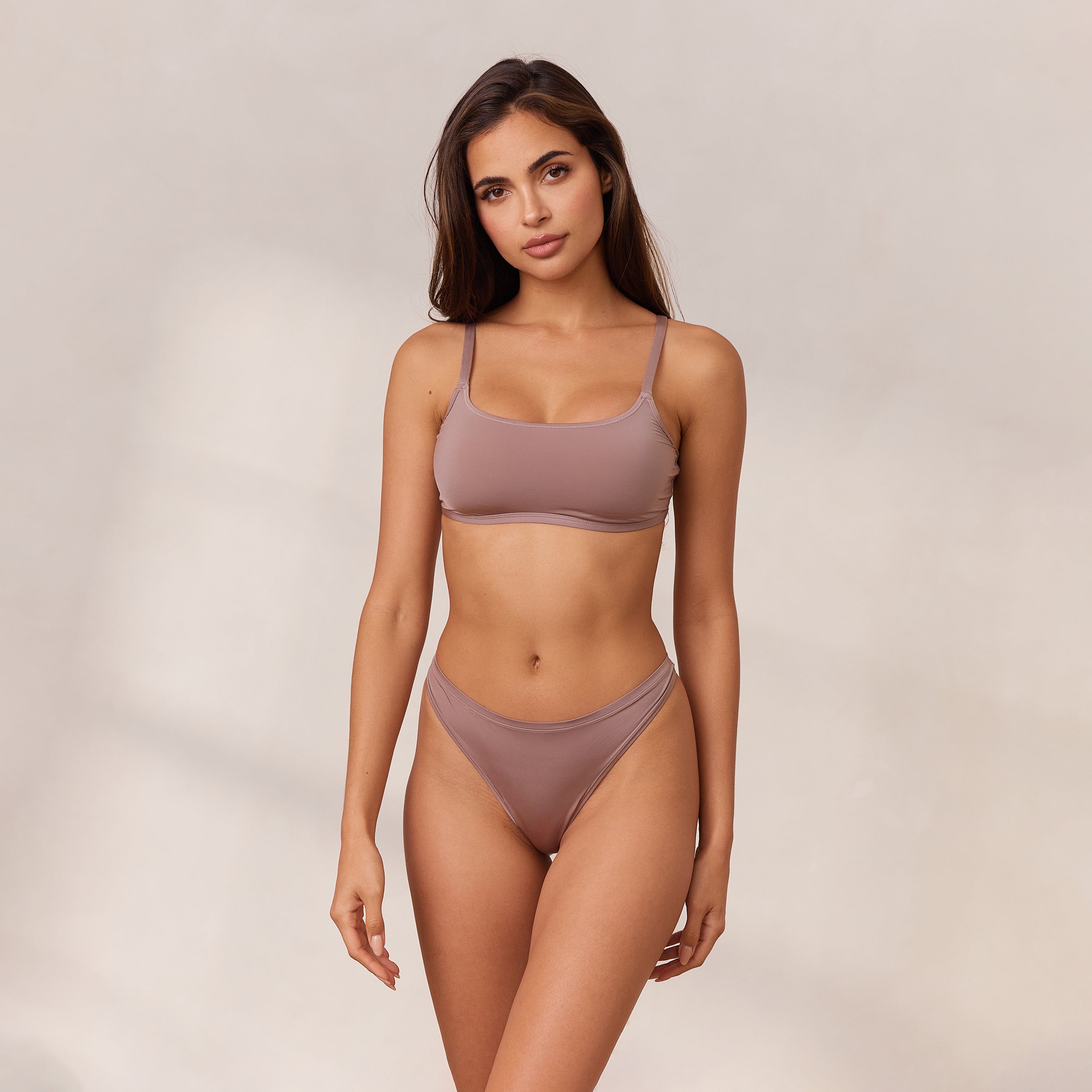 Barely There Bralette - Soft Mauve Lace Bralette for Women | Comfortable Wireless Bra for Everyday Wear, Yoga & Lounge