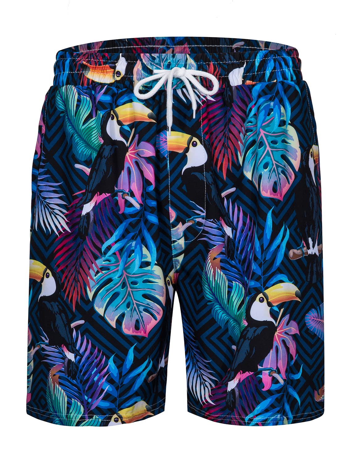 **TUNEVUSE Men's Hawaiian Shirt and Shorts Set - 2 Piece Tropical Beach Outfit with Floral Print & Bucket Hat for Summer Vacation, Luau Party, and Casual Wear**