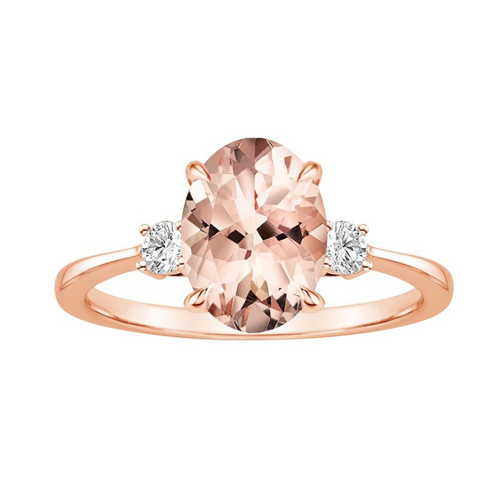 Exquisite Faux Morganite Rhinestone Ring for Women - Elegant Wedding & Fashion Jewelry, Size US 8 - Perfect for Bridal, Engagement, Anniversary & Special Occasions