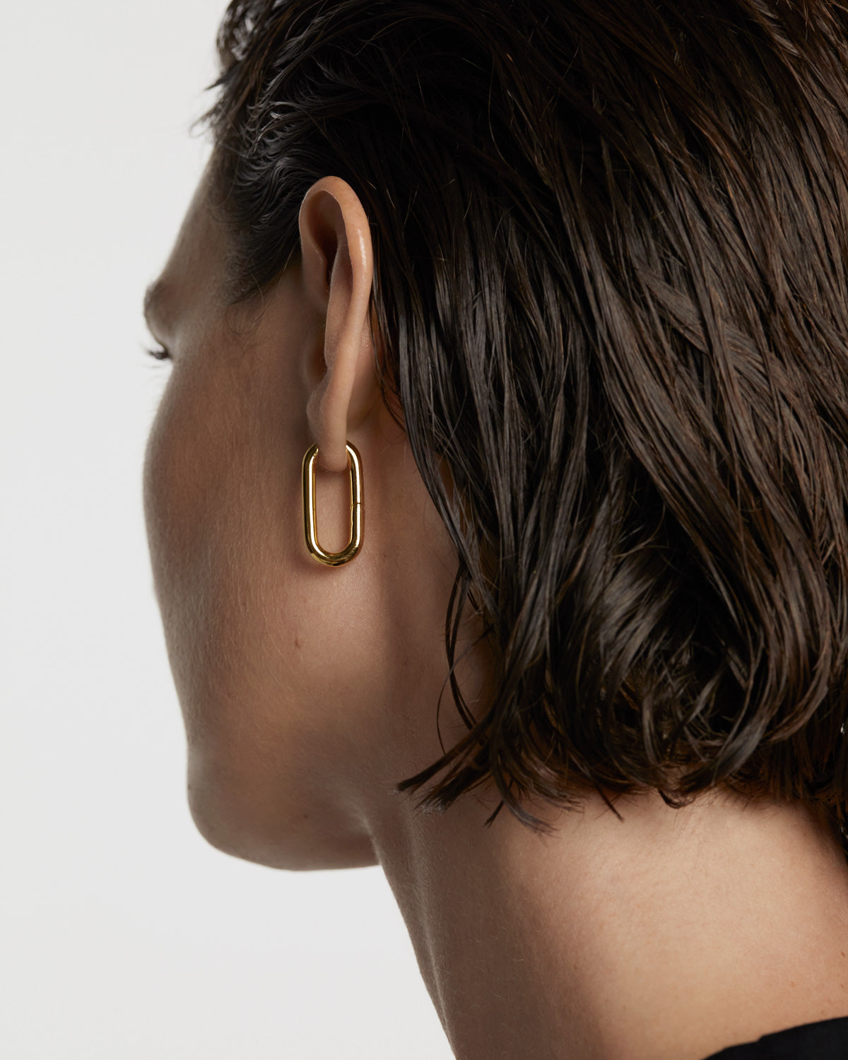 GRID 4 Beat Hoop Earrings for Women - Trendy Geometric Circle Earrings for Everyday Wear, Parties & Gifts