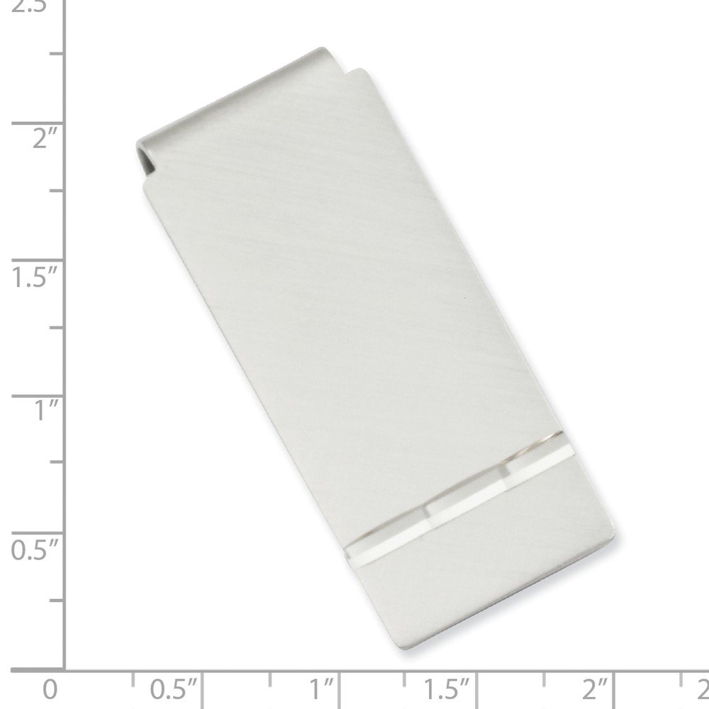 Premium Stainless Steel Florentine Hinged Slim Business Credit Card Holder with Money Clip - 50mm x 23mm - Perfect for Men's Wallets, Business Cards & Cash Organization (Ideal for Professionals & Daily Use)