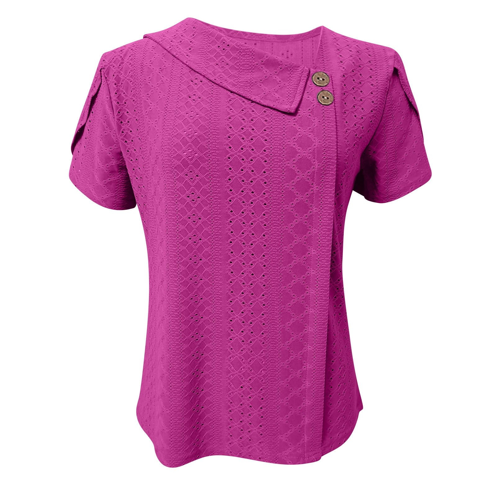Trendy 2024 Petal Sleeve V-Neck Blouse for Women - Summer Casual & Dressy Occasions