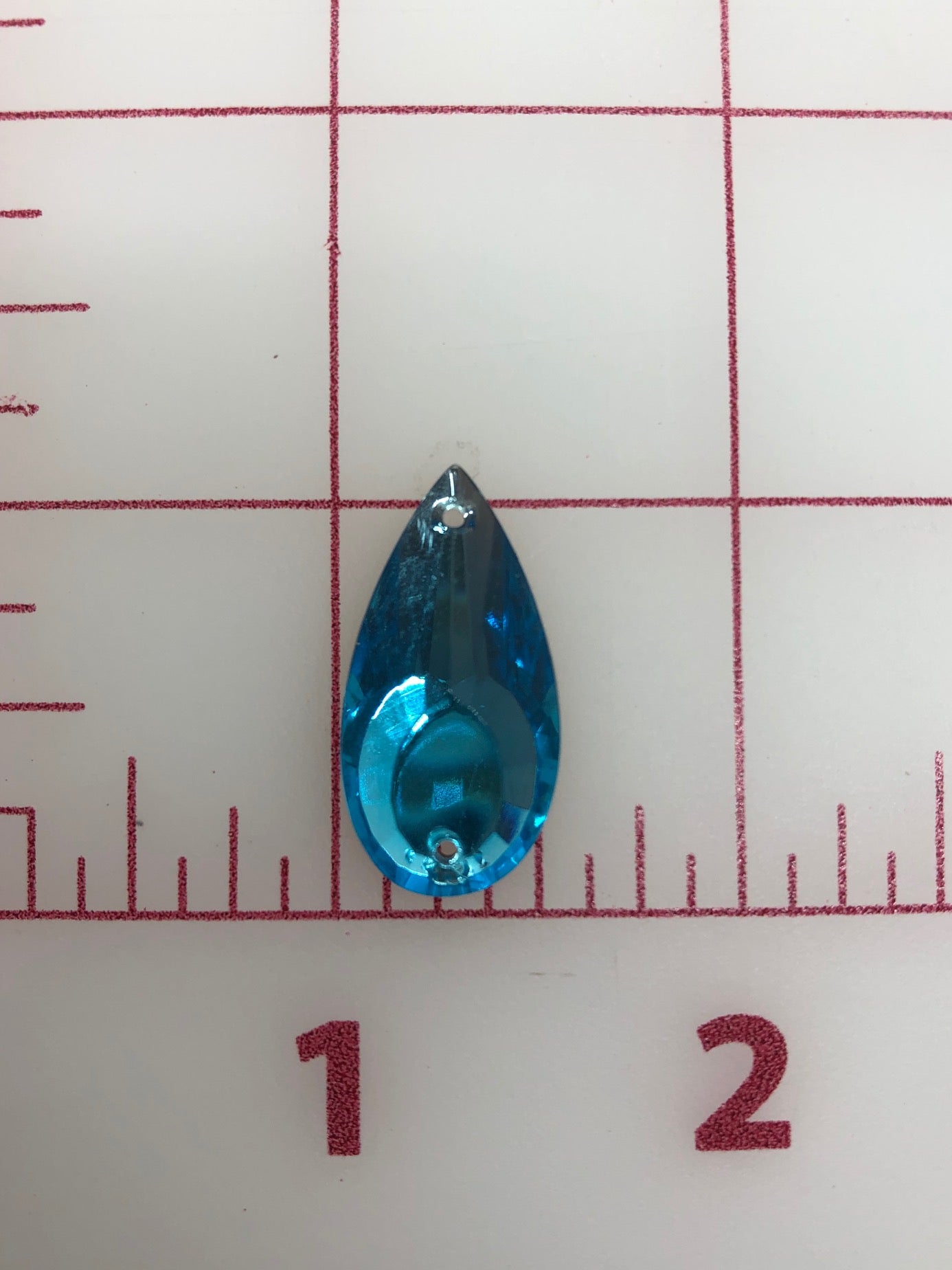 Czech Aqua Pear Shape Rhinestones 27X14mm - 3 Pack for Sewing on Dresses, Costumes & DIY Crafts