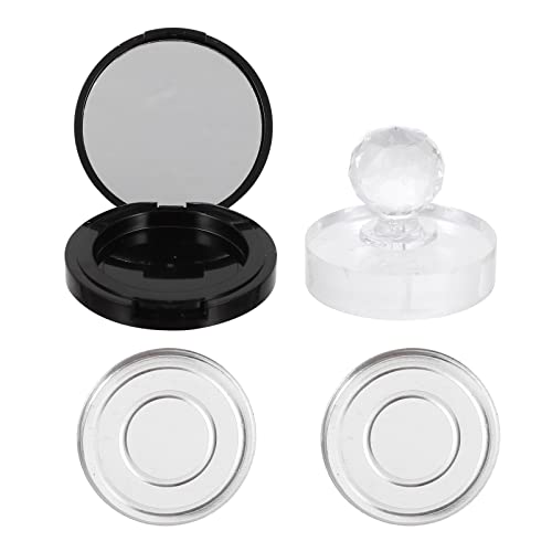FOMIYES Travel Makeup Kit - 1 Set Refillable Eyeshadow Palette, Lipstick Case with Mirror, DIY Cosmetic Blush Bronzer Highlighter Container | Portable Black Makeup Organizer for Travel, Home & Professional Use