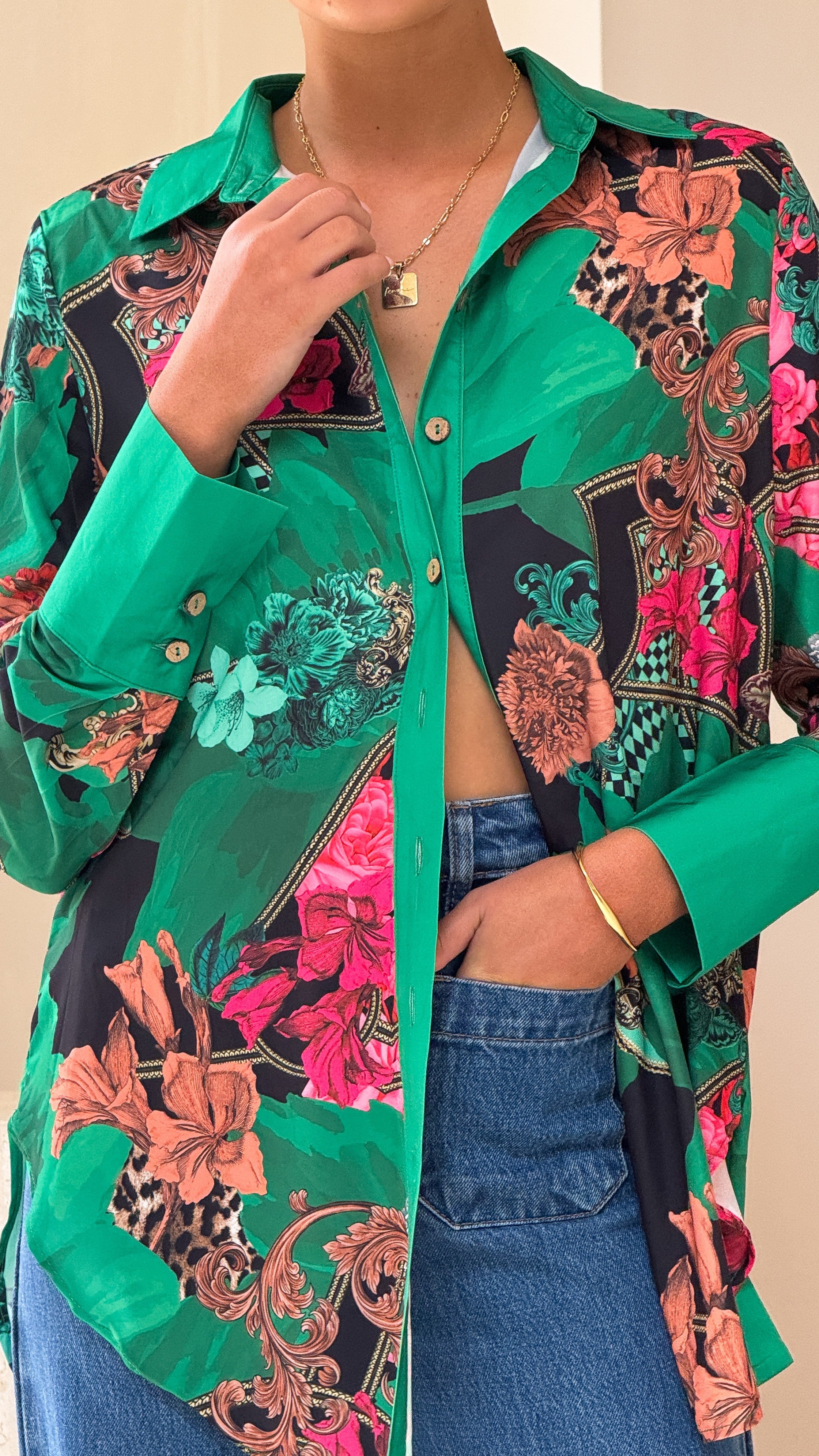 Lucinda Shirt for Women - Stylish Green Blouse for Casual & Office Wear | Perfect for Work, Date Night & Everyday Outfits