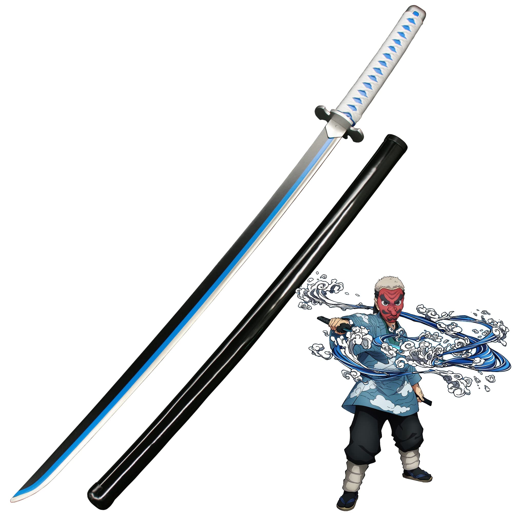 Demon Slayer Sword Replica - Kimetsu no Yaiba Tanjiro Kamado & Shinobu Kochou Cosplay Prop - High-Quality Carbon Steel Anime Sword for Collection & Display | Perfect for Cosplay, Halloween Costumes, Anime Conventions & Gift Giving