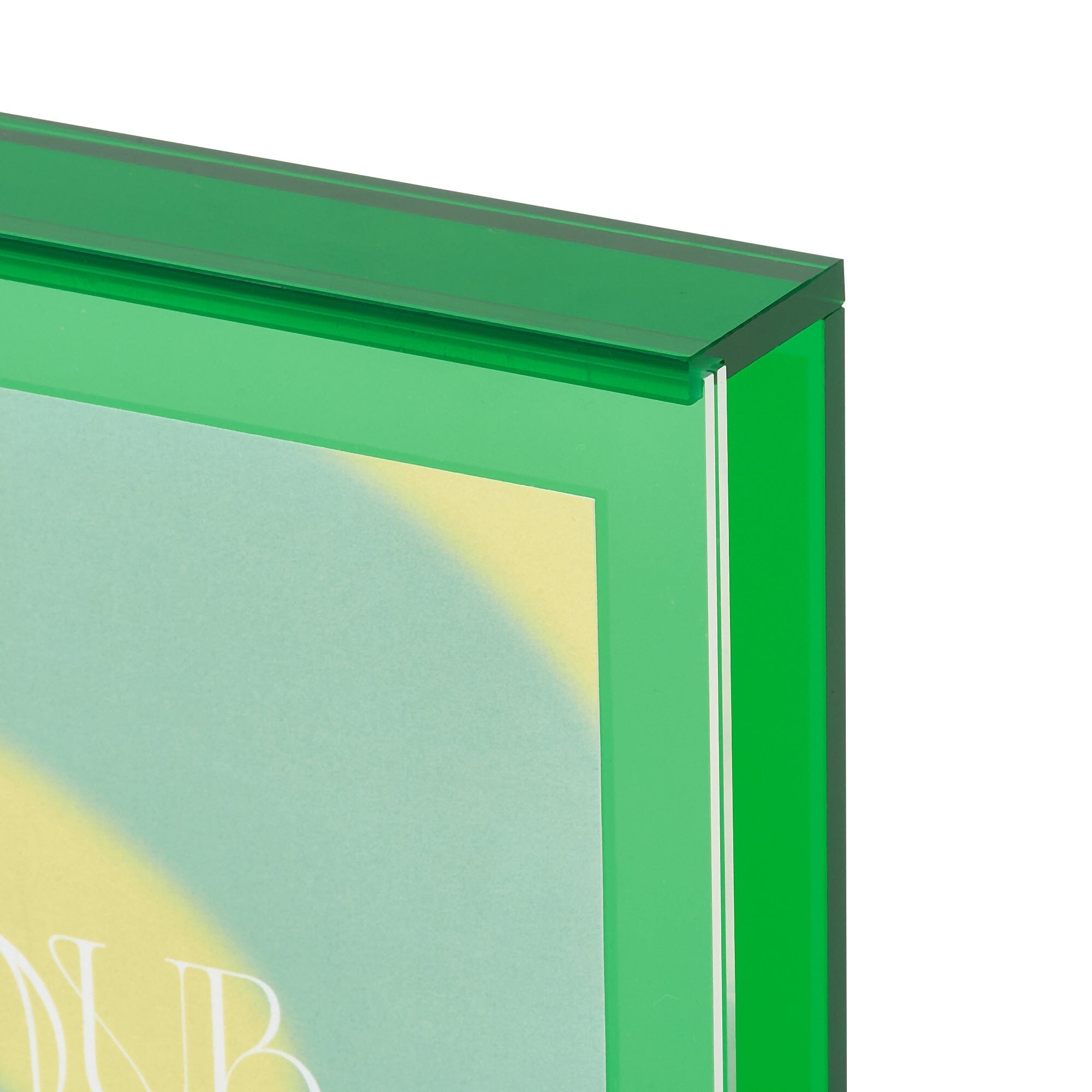 Vibrant Green Acrylic Display Frame Box - Large Size for Home Decor, Office Organization & Gift Packaging
