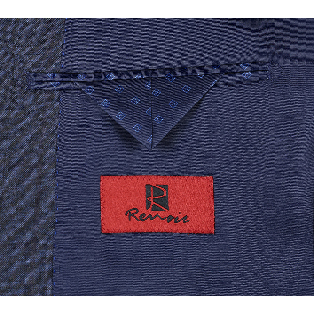 Renoir Alessandro Vitello Slim Fit Navy Suit - Size 36 | Premium Men's Business Attire for Office, Weddings & Formal Events