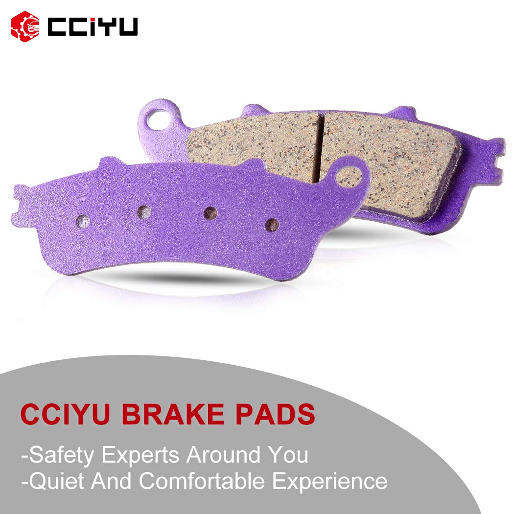 High-Performance CCIYU Carbon Fiber Motorcycle Brake Pads - Compatible with Victory Vision & Honda Models (Front) - Perfect for Touring, Commuting & High-Speed Riding