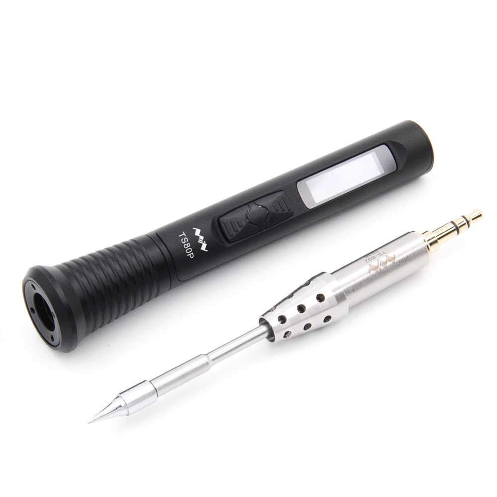 TS80P Smart Mini Portable Soldering Iron Station Kit - 572℉ Fast Heating, USB-C PD Power, Digital OLED Display | Perfect for Electronics Repair, DIY Projects & Hobbyists