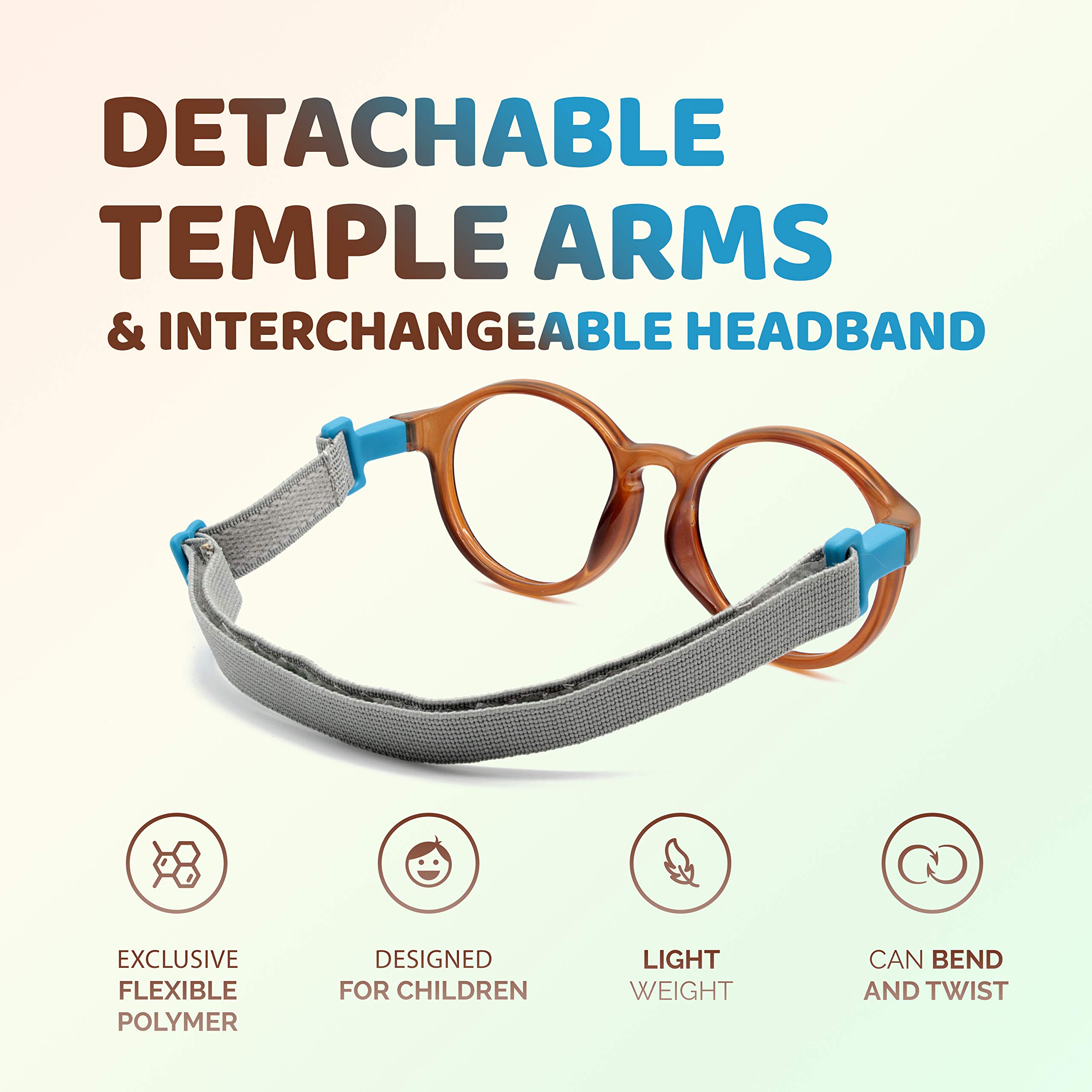 Unbreakable Kids Glasses - Flexible & Durable Fashion Eyewear for Children - Perfect for School, Sports & Daily Activities - Model 3001