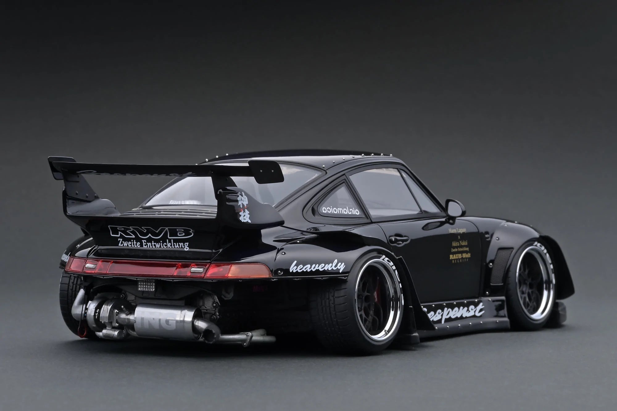 1:18 Scale Porsche 993 RWB Diecast Model Car - Black Collectible Toy for Adults | Perfect for Display, Racing Enthusiasts & Car Lovers