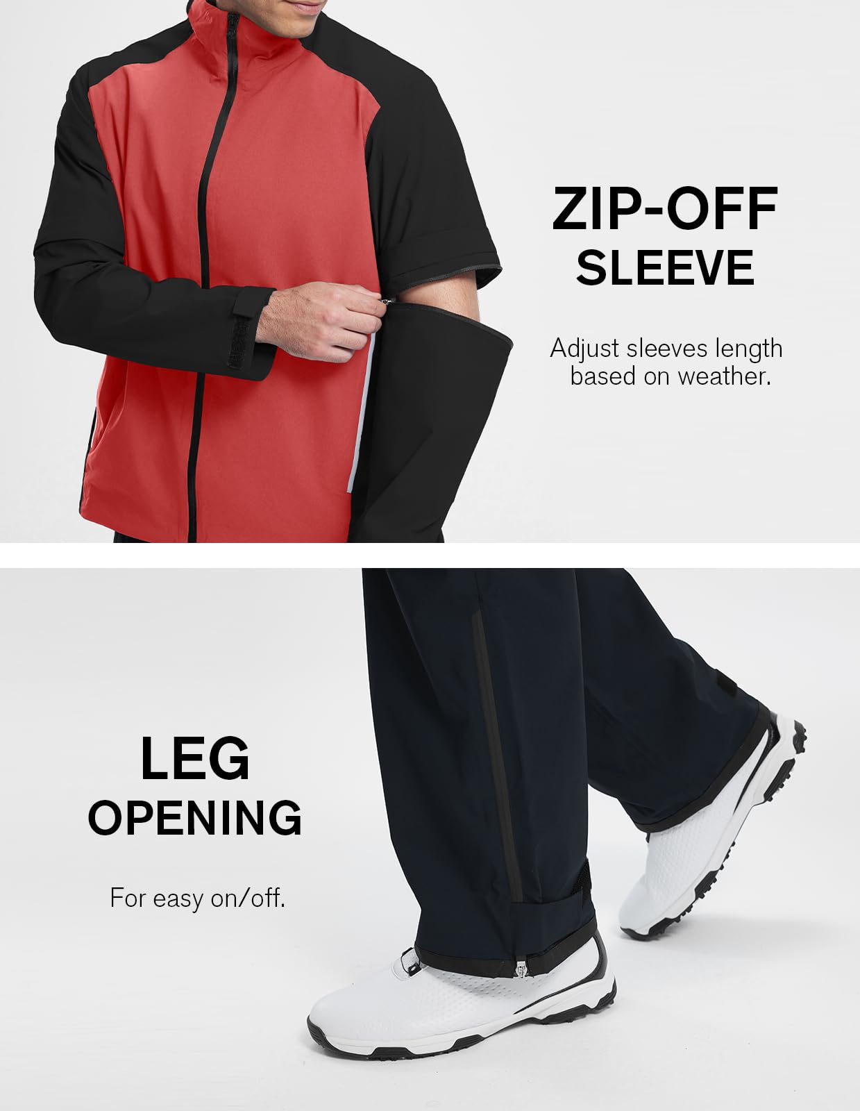 Waterproof Golf Rain Suits for Men - All-Weather Performance Jacket & Pants Set for Golf, Hiking & Outdoor Sports - Stay Dry in Heavy Rain