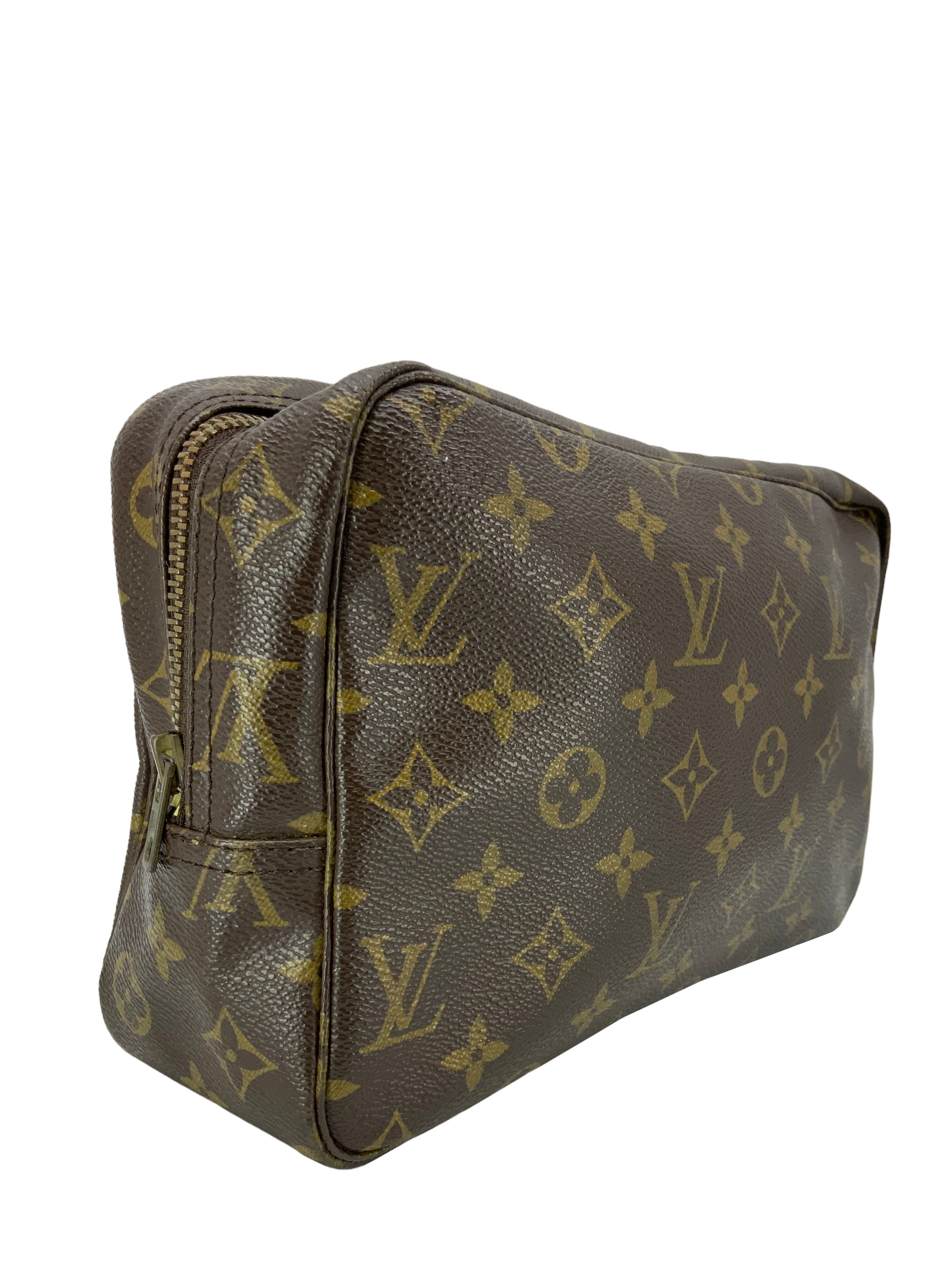 Authentic Louis Vuitton Vintage Monogram Canvas Trousse Toilette 28 Cosmetic Bag Pouch - Luxury Travel & Everyday Makeup Organizer for Women