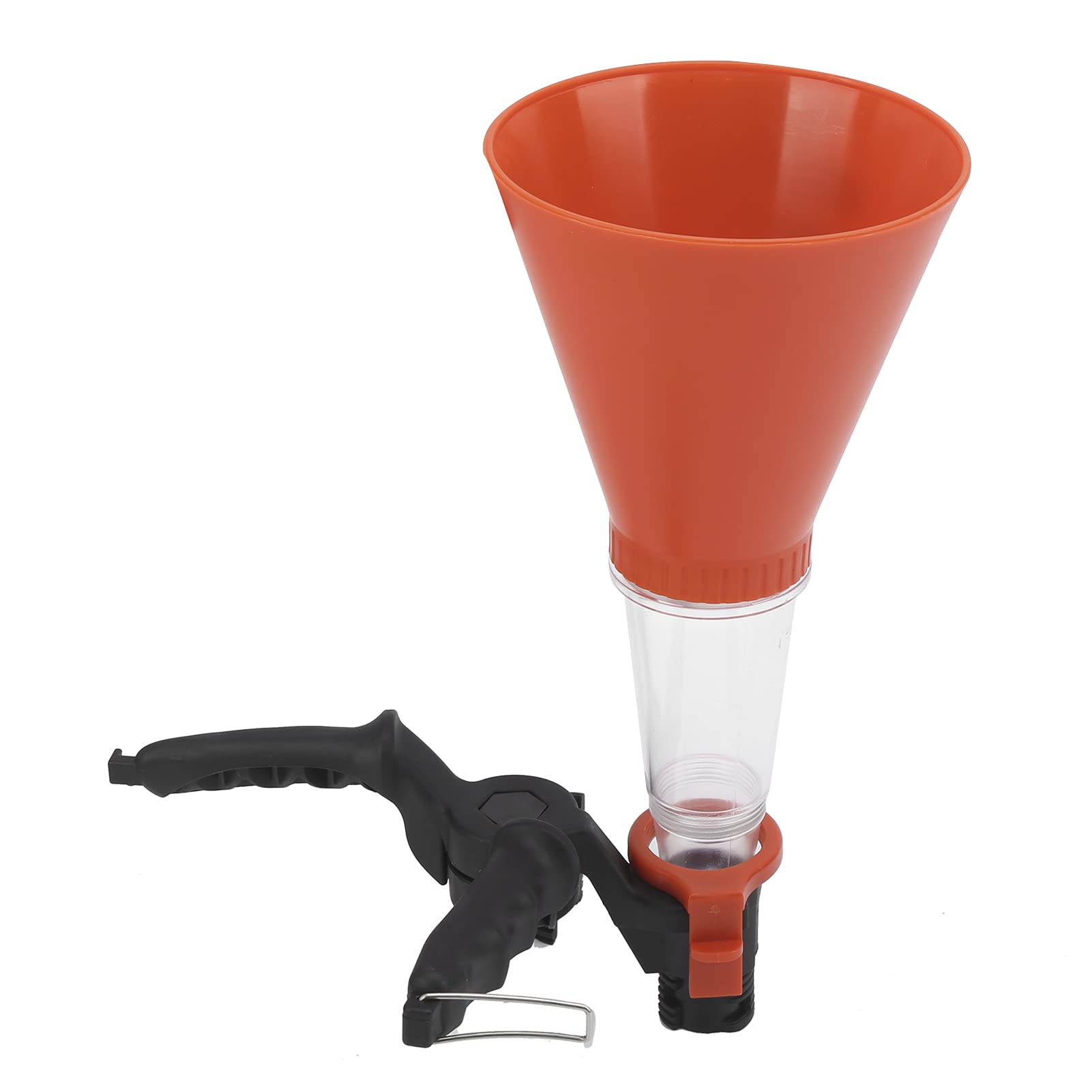 Aramox 3-Piece Universal Engine Oil Funnel Kit - Spill-Proof Automotive Hand Tool Set (Orange) for Easy Car Maintenance, Motorcycle & Truck Oil Changes
