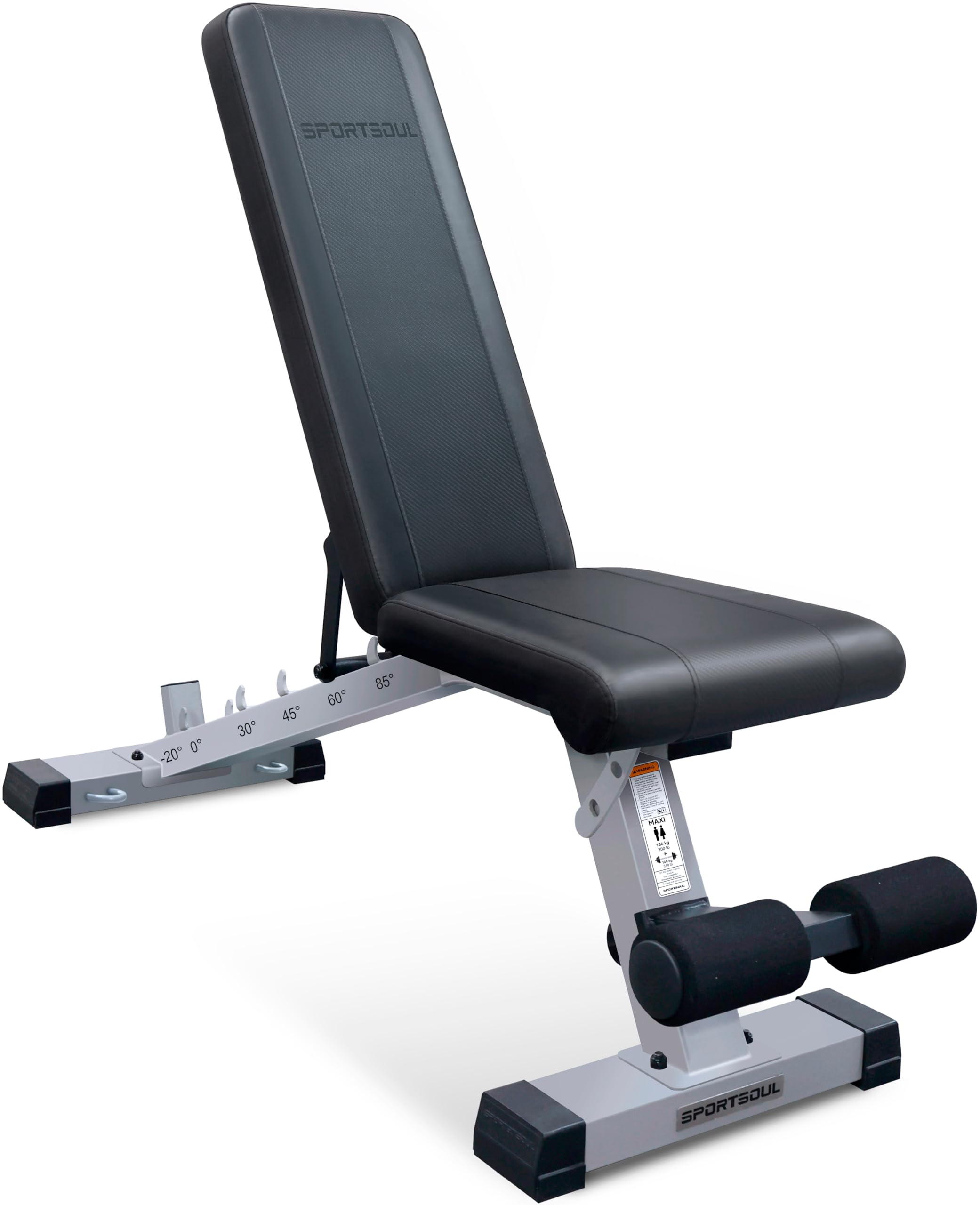 **Heavy Duty Adjustable Weight Bench for Home Gym - Strength Training & Weightlifting with Upgraded Breathable Leathaire Material (Black) - Perfect for Full-Body Workouts, Dumbbell Exercises & Home Fitness**