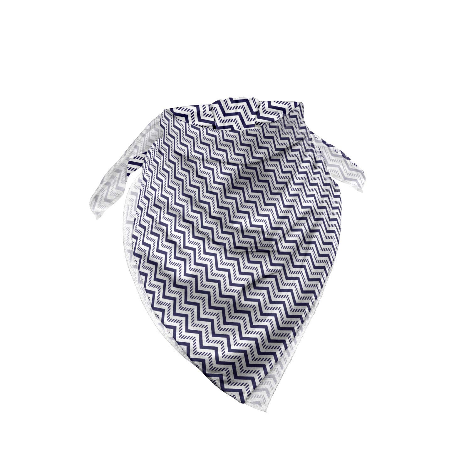Ambesonne Navy Blue Bandana - Chevron Dashed Lines Unisex Head Scarf & Neck Tie for Men Women - Perfect for Outdoor Activities, Sports, and Fashion Accessories