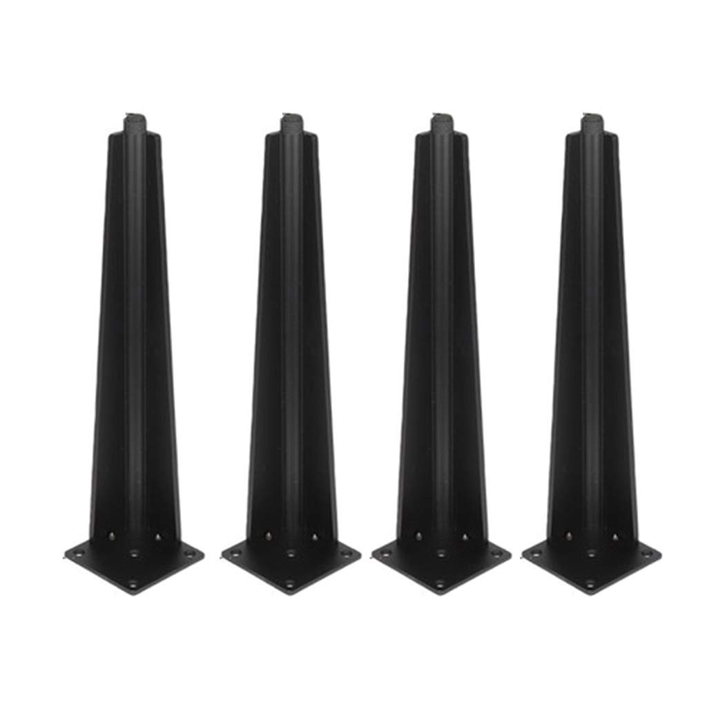 Adjustable Height Metal Furniture Legs - Set of 4 Black Triangle Table Legs (18cm) for Desk, Sofa, Bench & Office Furniture - Perfect for Home Office, Dining Room & Workspace Upgrades