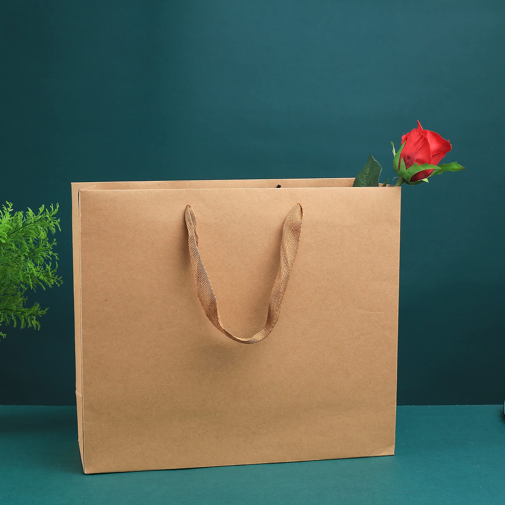 HexinYigjly 12-Pack Kraft Paper Bags with Handles - Small, Medium & Large Brown Gift Bags Bulk for Retail, Shopping, Party Favors & Merchandise | Eco-Friendly Business Packaging for Stores, Weddings & Birthday Parties