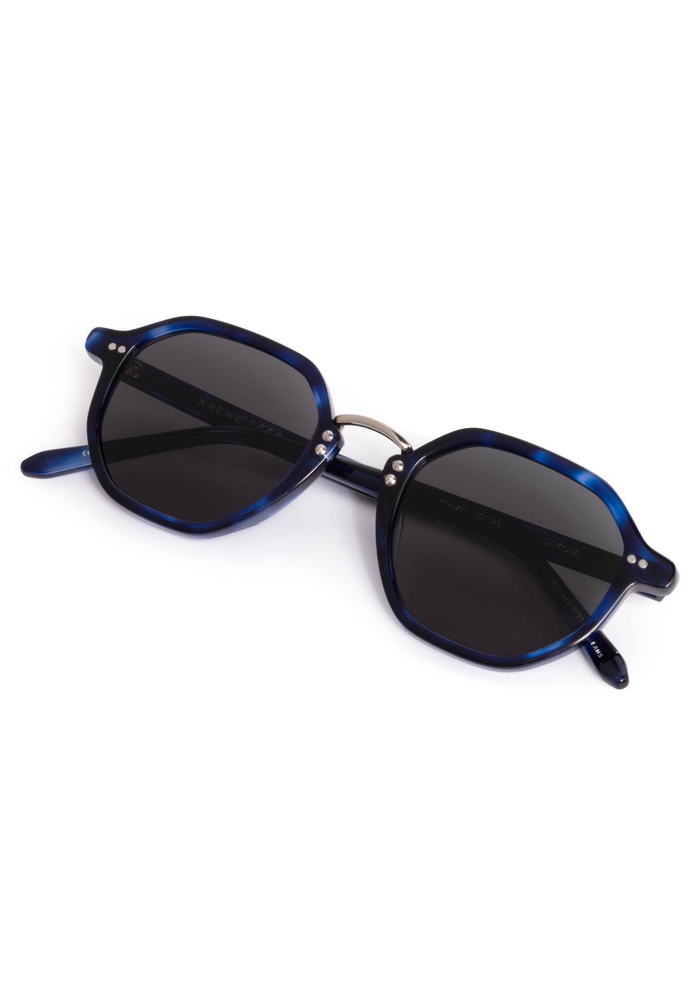 DAKOTA Polarized Sunglasses - Indigo Tortoise Silver Frame - UV Protection for Outdoor Activities, Driving & Beach
