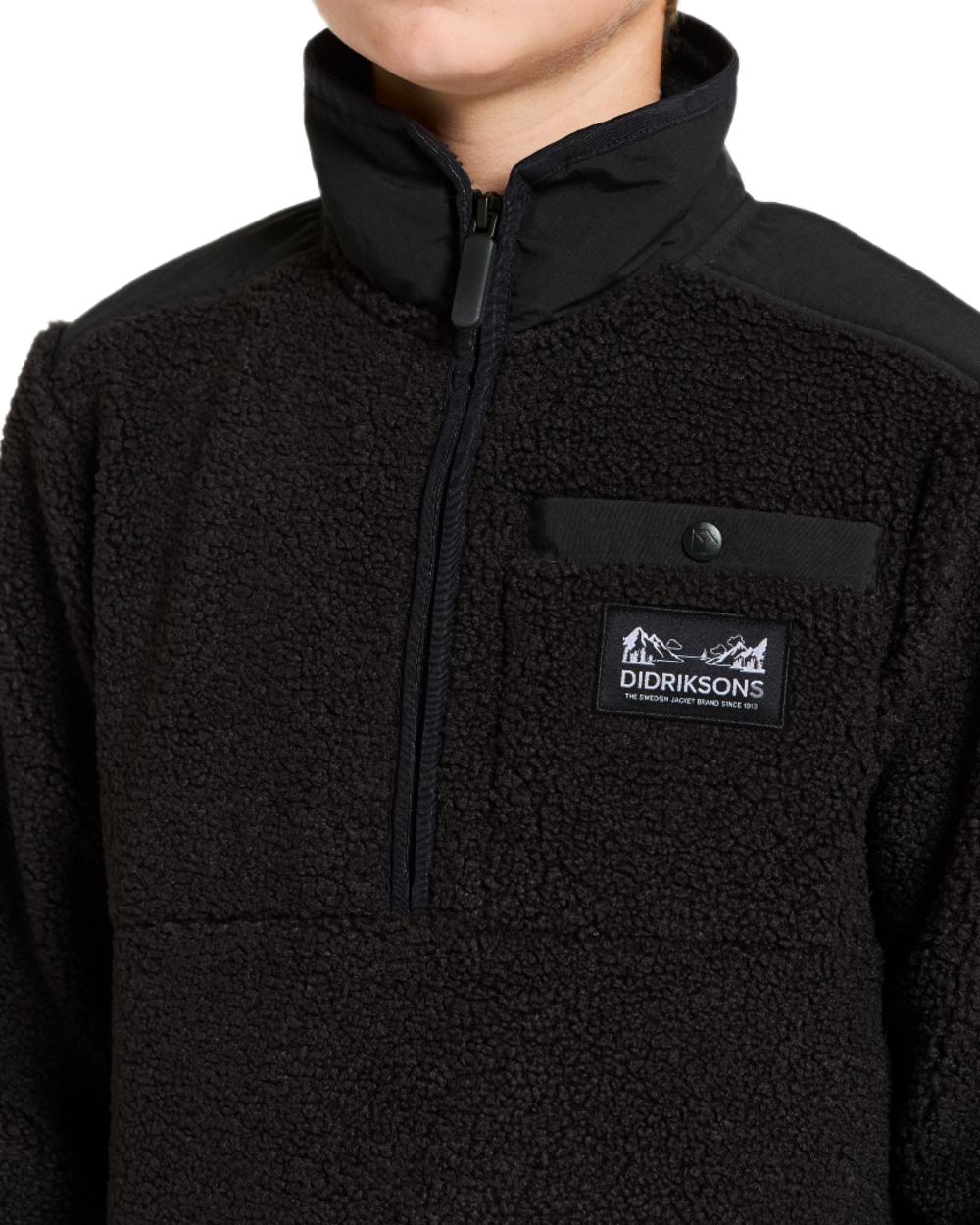 Didriksons Kids Exa Half Zip Sweater - Warm Fleece Pullover for Boys & Girls - Perfect for School, Outdoor Play & Winter Activities