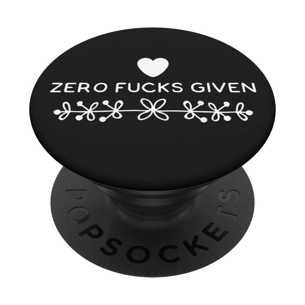 Zero Fucks Given Funny Phone Holder - Motivational Quote Stand for Desk, Car & Office - Perfect Gift for Friends & Coworkers