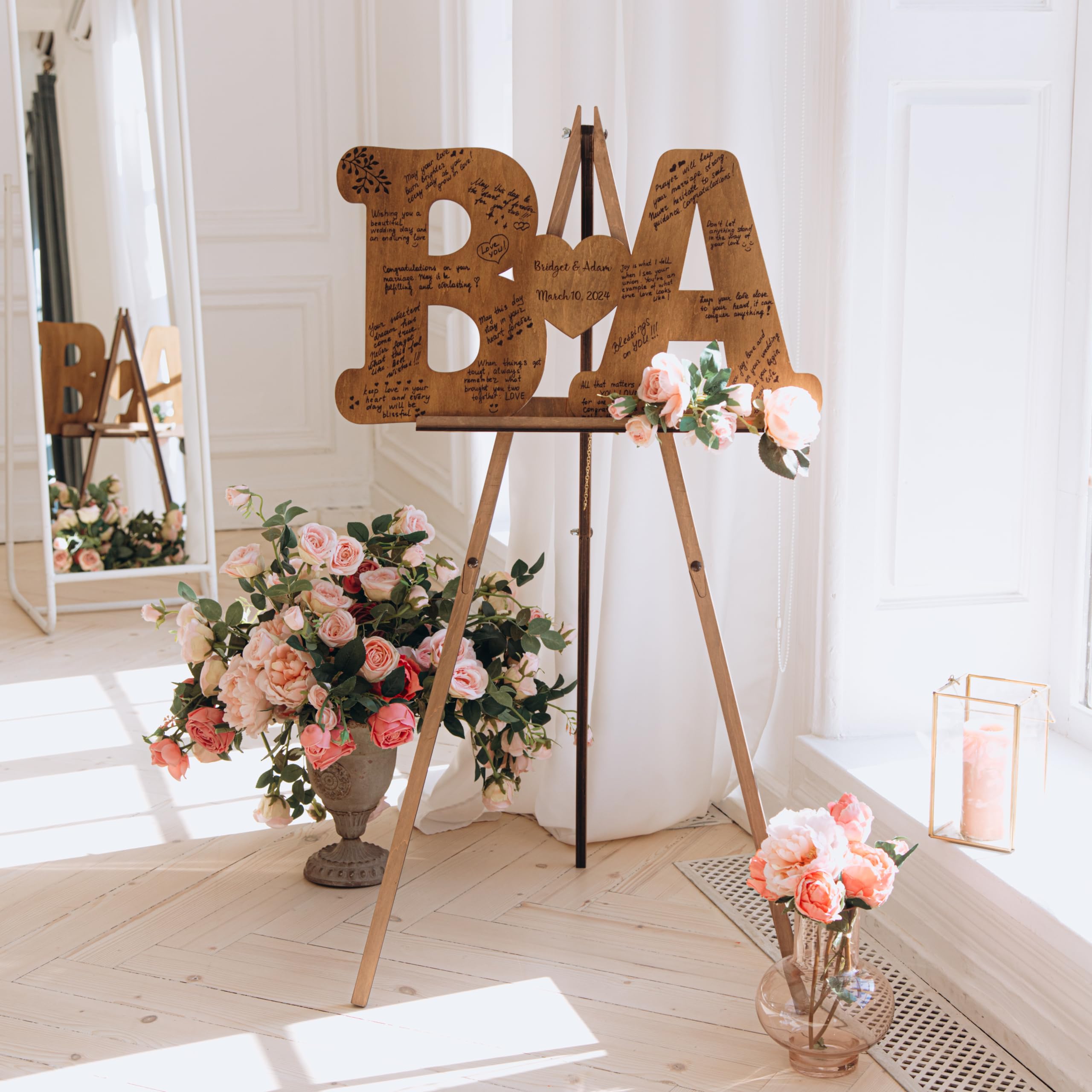 Unique Rustic Wedding Guest Book Alternative - Elegant Baby Shower Guest Book Sign - Perfect for Wedding Reception & Registry - Large Size for Special Events - Ideal for Wedding Decor, Bridal Showers & Anniversary Celebrations