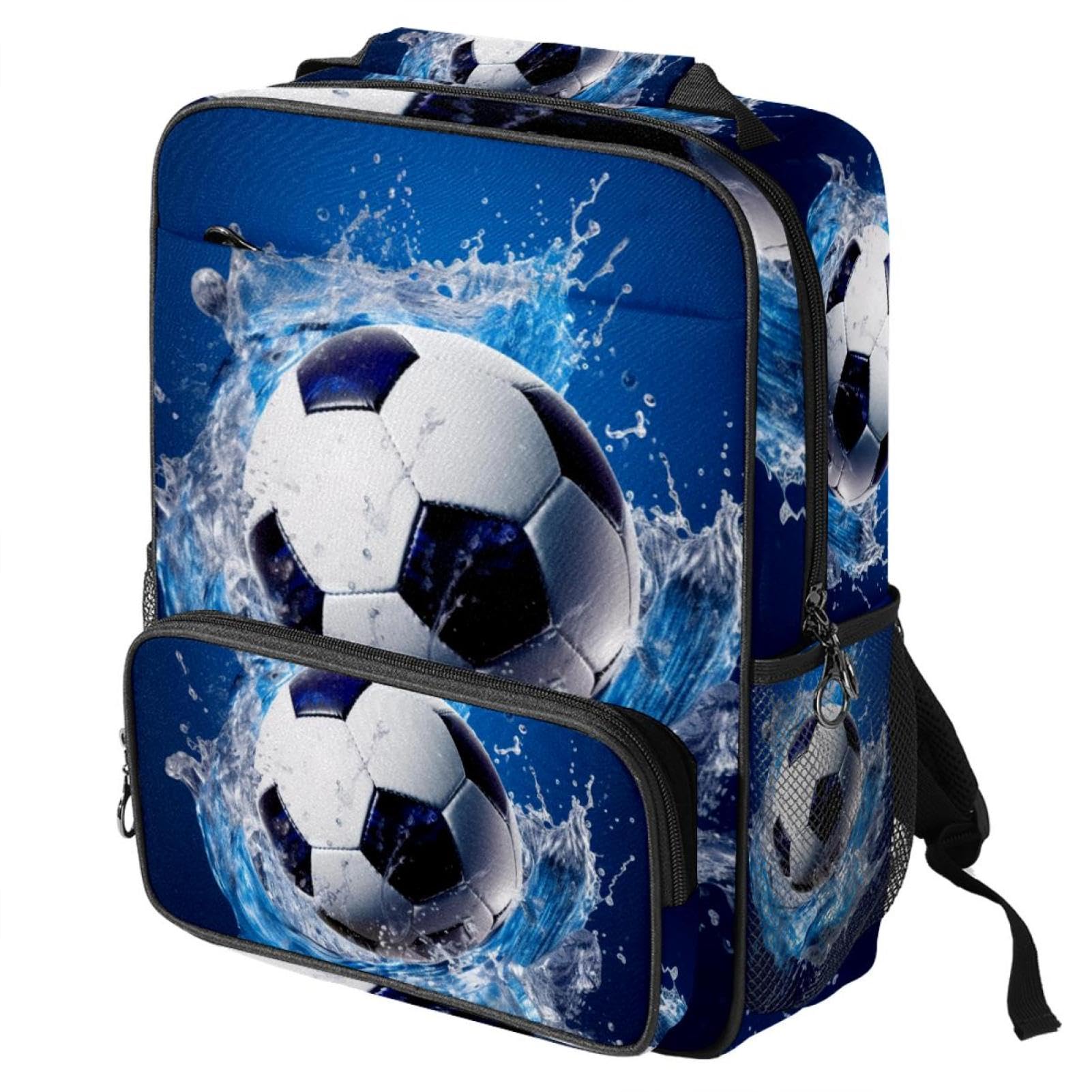 Lightweight Travel Backpack - Small Carry On Backpack for Men & Women, Water Resistant Blue Ocean Design - Perfect for Airplane, Hiking, School & Daily Use