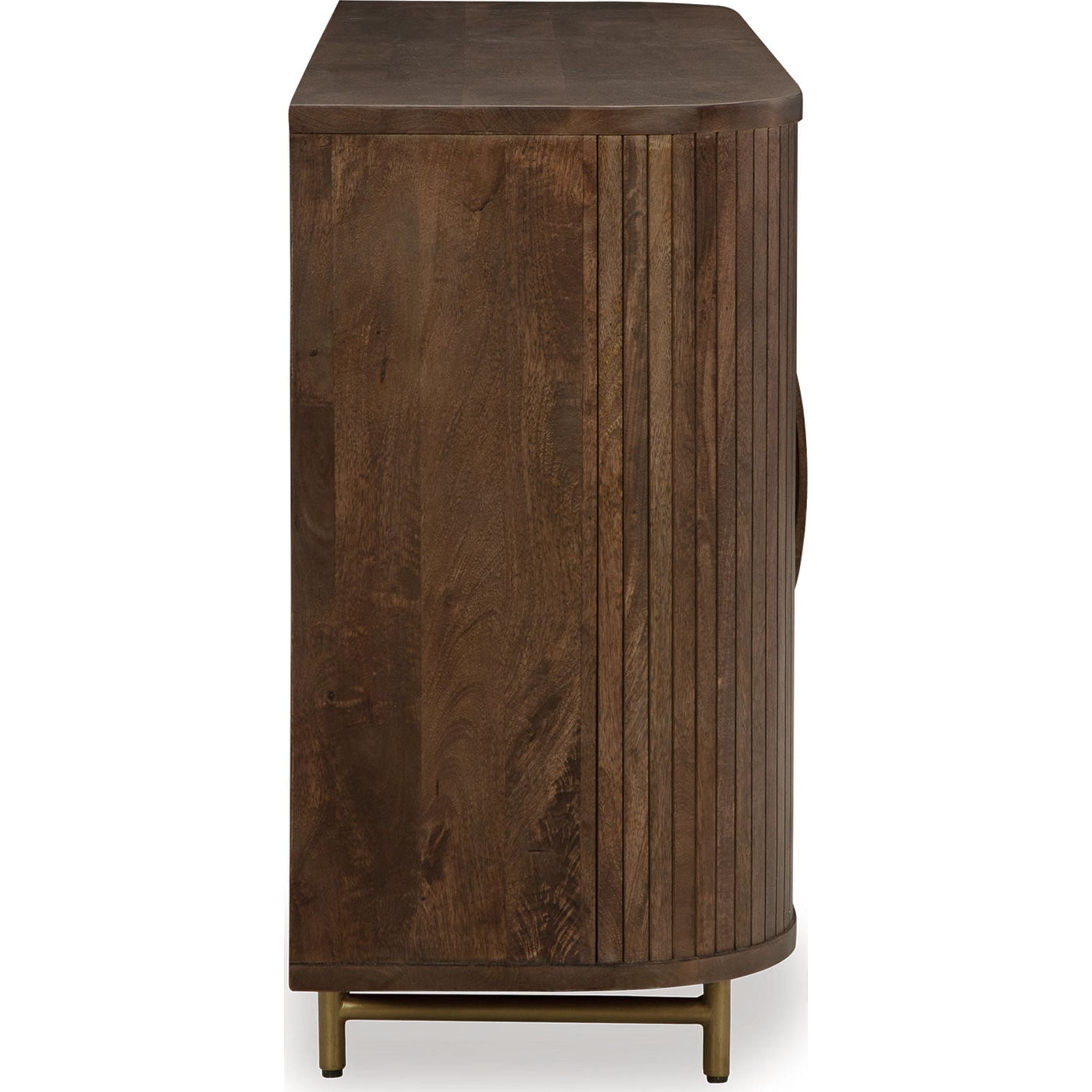 Amickly Dark Brown Accent Cabinet - Stylish Storage for Living Room, Bedroom, or Entryway