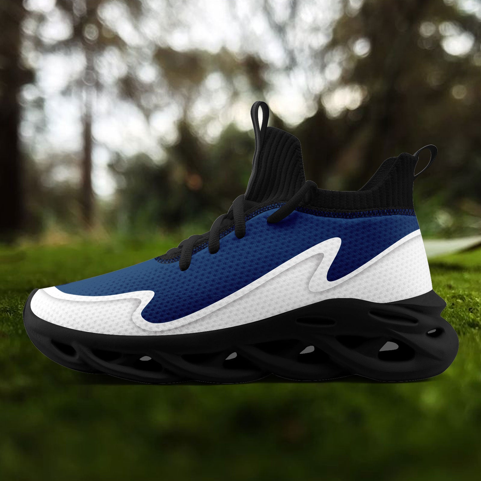 Custom Blue & White Maxsoul Personalized Sneakers - Breathable Running Shoes for Men & Women (Style FN030A E020011) | Perfect for Gym Workouts, Jogging & Casual Wear