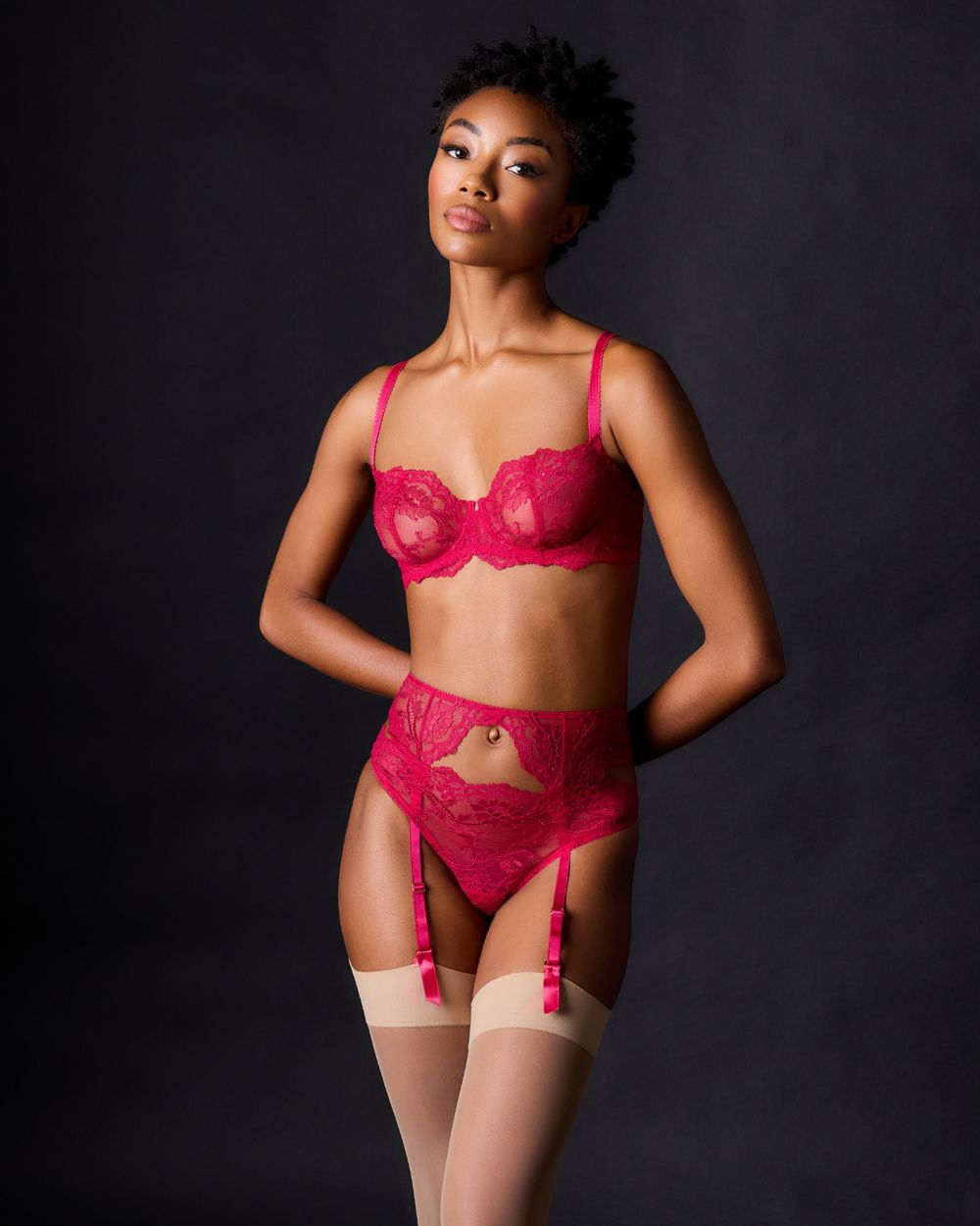 Anais Suspender Belt - Sexy Lingerie Garter Belt for Women, Adjustable Straps, Vintage Style, Black & Red Options - Perfect for Bridal, Boudoir, and Special Occasions
