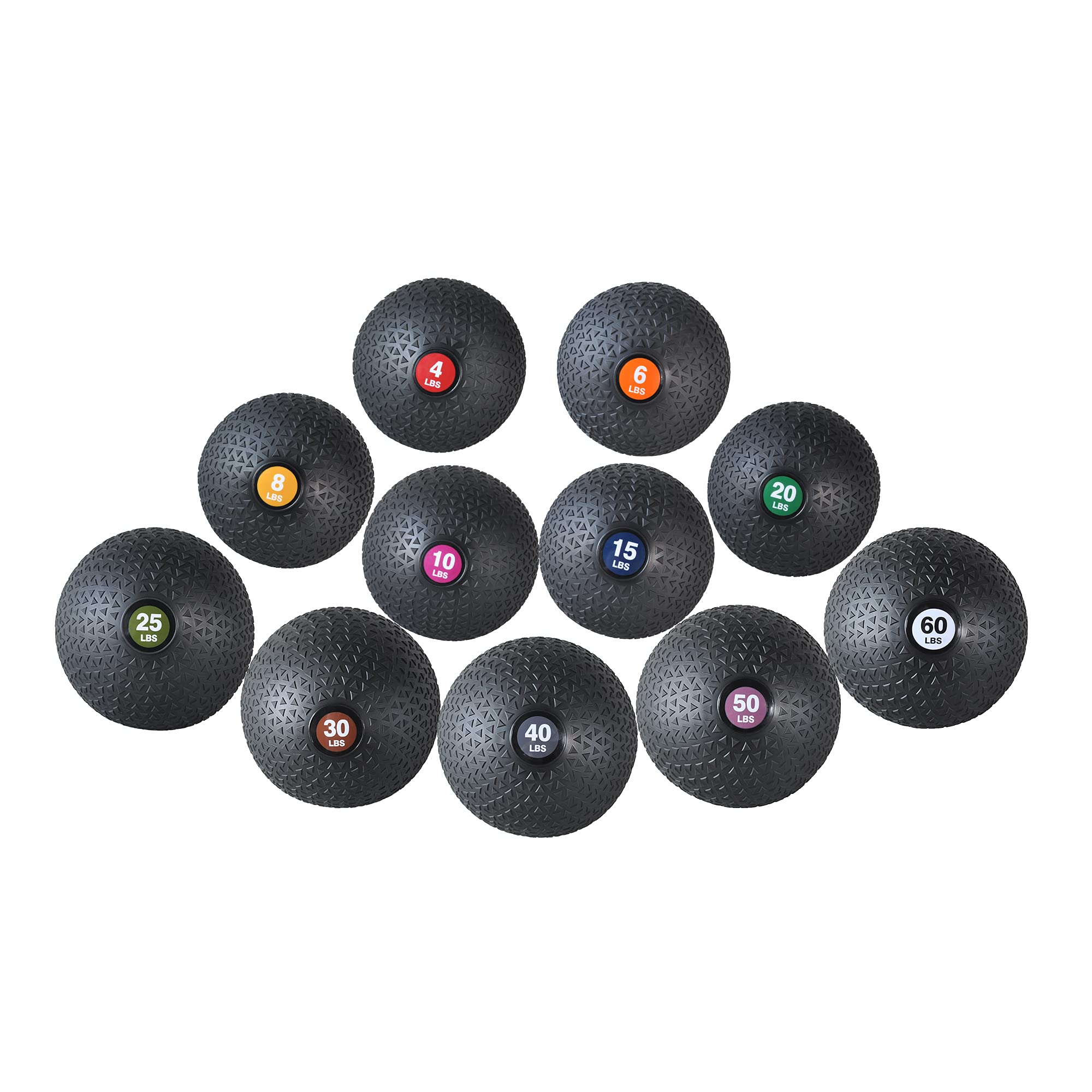 PRISP Weighted Medicine Slam Ball - Heavy Duty Exercise Ball with Easy Grip Textured Surface for CrossFit, Strength Training & Home Workouts