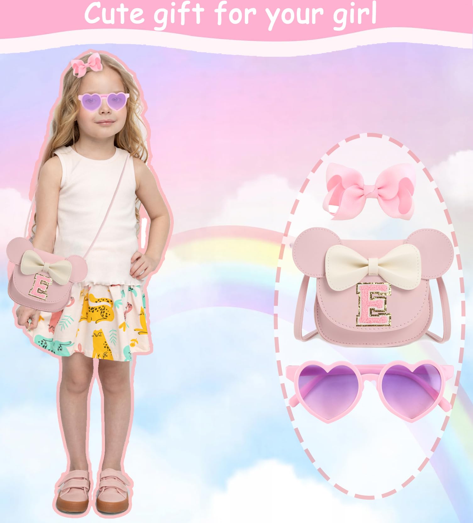 **Cute Toddler Purse for Girls - Kids Wallet & Mouse Crossbody Bag Set - Birthday Gift for Little Girls - Perfect for Dress-Up, Parties & Pretend Play**