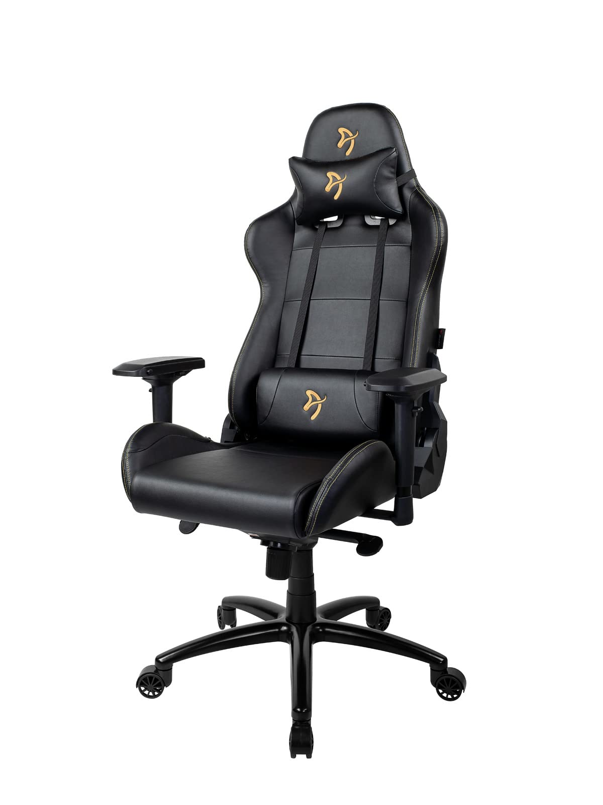 Arozzi Verona Signature Premium PU Ergonomic Gaming Chair - Adjustable Recliner, Swivel, Tilt Rocker with 4D Armrests & Lumbar Support - Black/Red Office Chair for PC Gaming, Work & Home Use