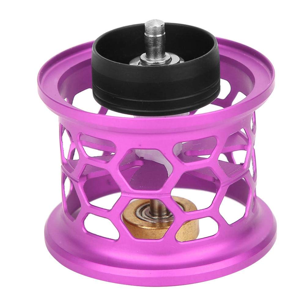 Premium All-Metal Short Modified Fishing Reel Spool - DIY Maintenance Wire Cup for Casting Reels (Purple) | Durable Fishing Accessory for Saltwater & Freshwater Angling | Perfect for Bass, Trout, and Deep Sea Fishing Gear Upgrades
