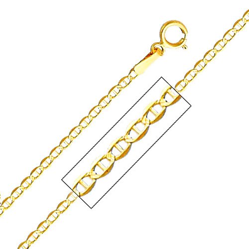 14K Yellow Gold Double Boxing Glove Charm Pendant with 1.5mm Flat Mariner Chain Necklace - Boxing Jewelry Gift for Men & Women - Perfect for Fighters, Coaches & Boxing Enthusiasts
