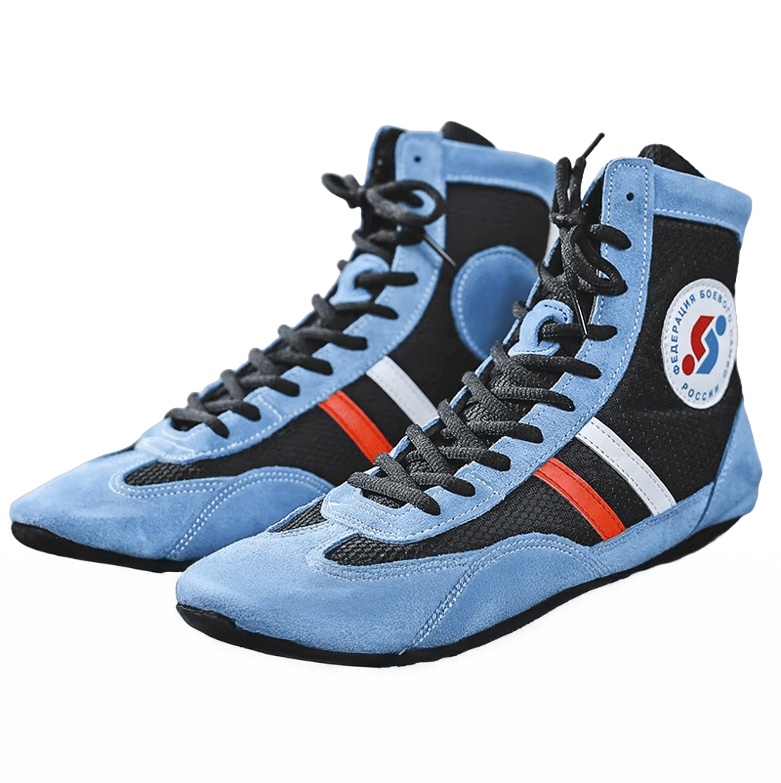 Blue Battle Pro Wrestling Shoes - High-Performance Wrestling Footwear for Men & Women - Perfect for Matches, Training & Competitions