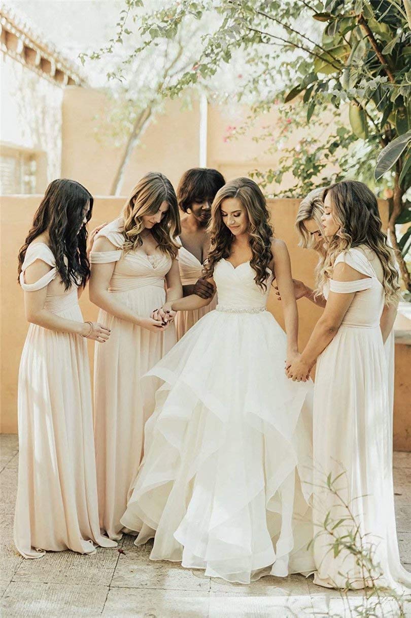 Elegant Strapless Tulle Wedding Dress with Ruffles & Train - Perfect for Beach, Garden & Outdoor Bride Ceremonies