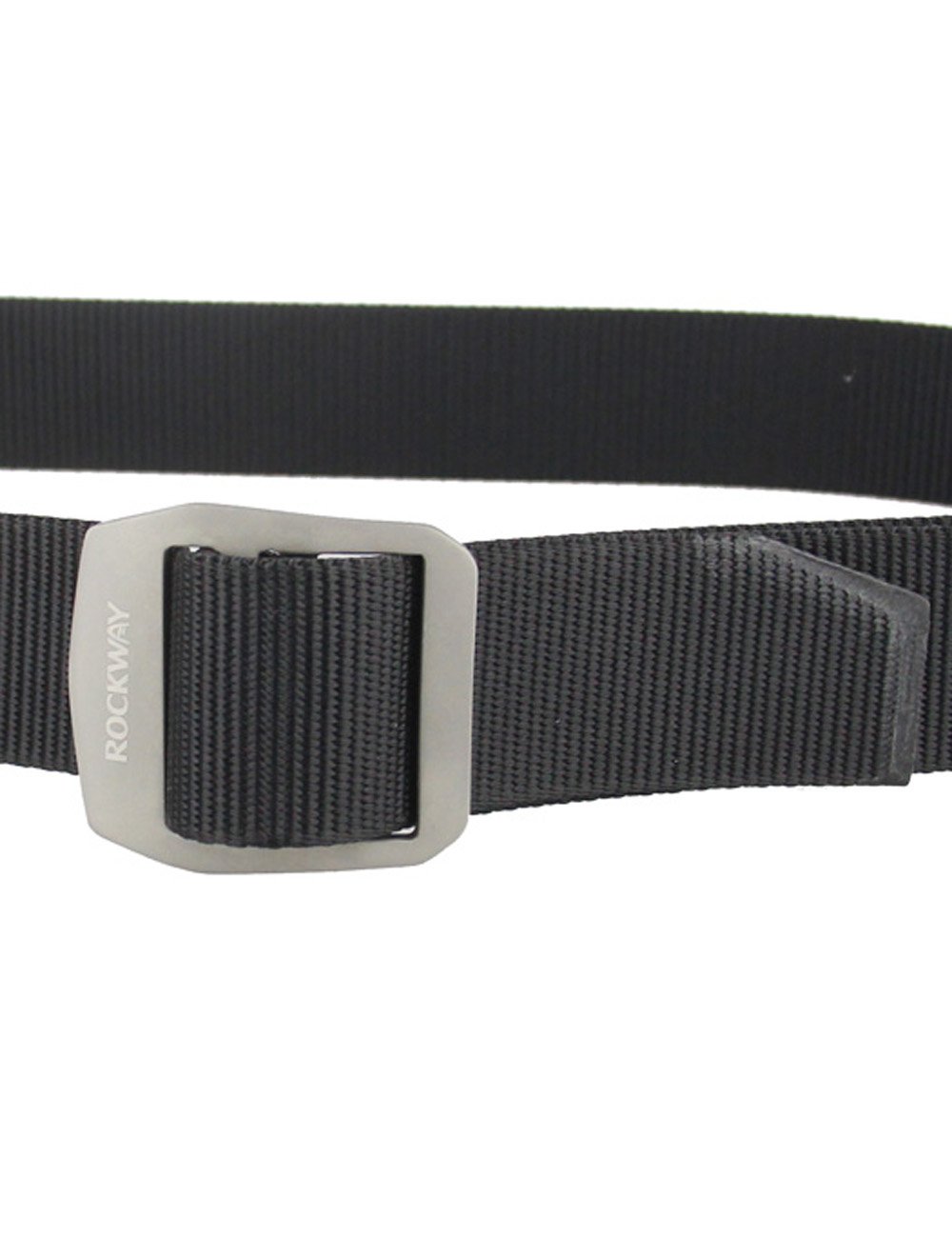 Rockway Men's Tactical Titanium Buckle Nylon Web Belt - Heavy Duty Military Style Belt with 1 Titanium Buckle & 2 Adjustable Straps - Perfect for Outdoor, Hiking, Work & Everyday Wear