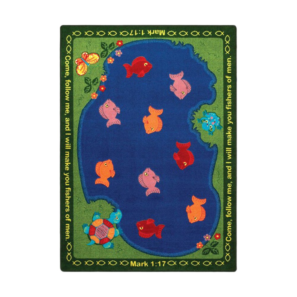 Joy Carpets Kid Essentials Inspirational Fishers of Men Area Rug - Multicolor 3'10